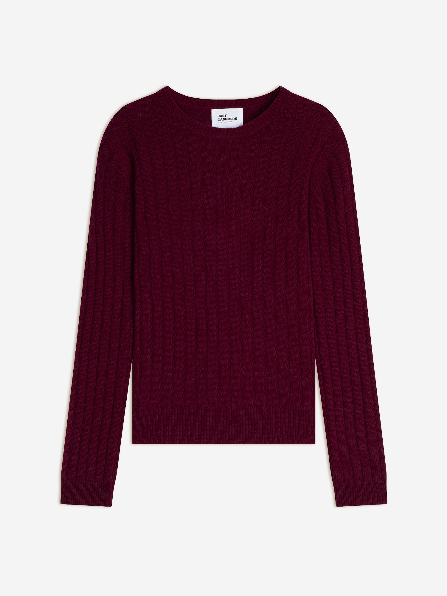 LORANA pull col rond 4 fils bordeaux