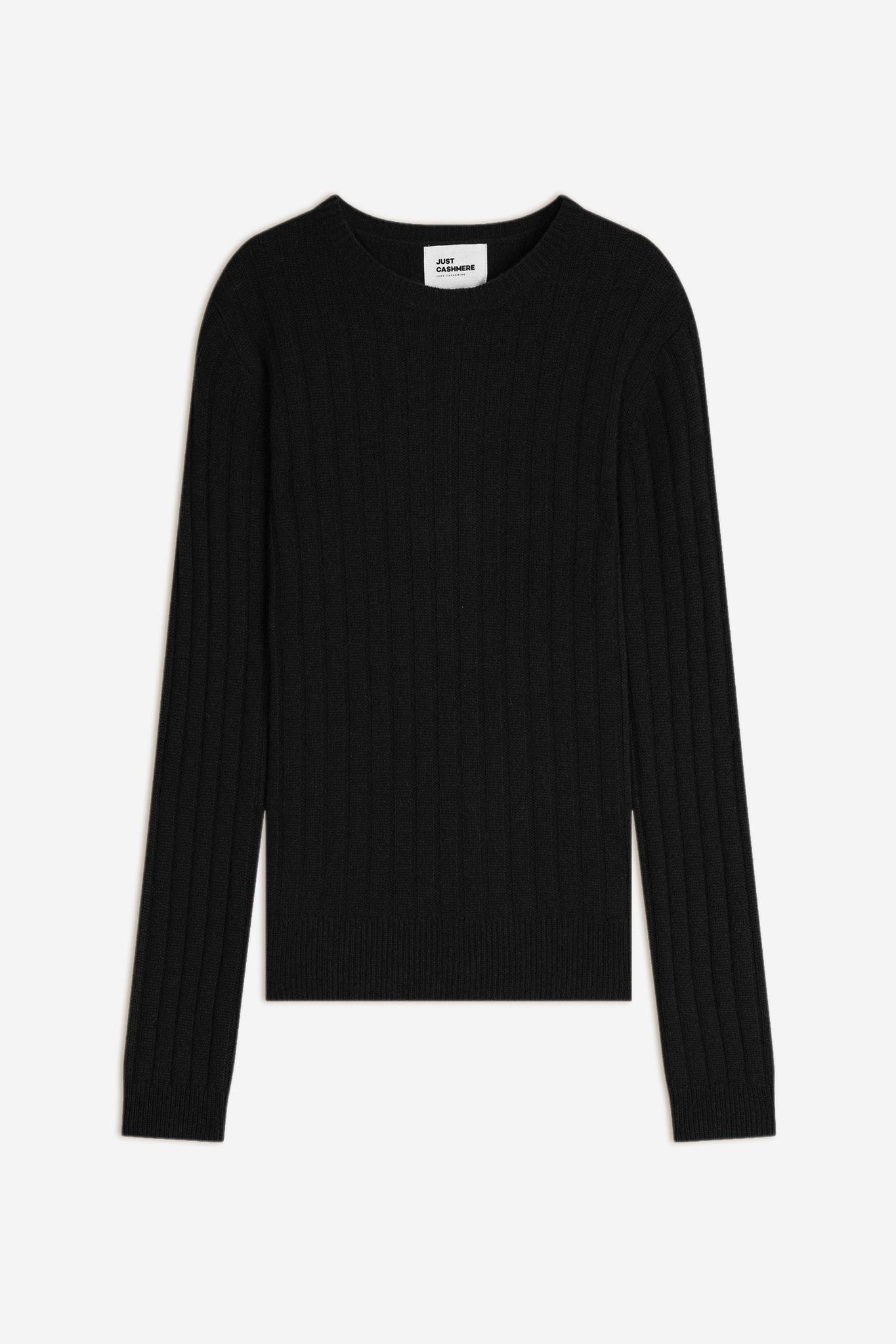 LORANA pull col rond 4 fils noir