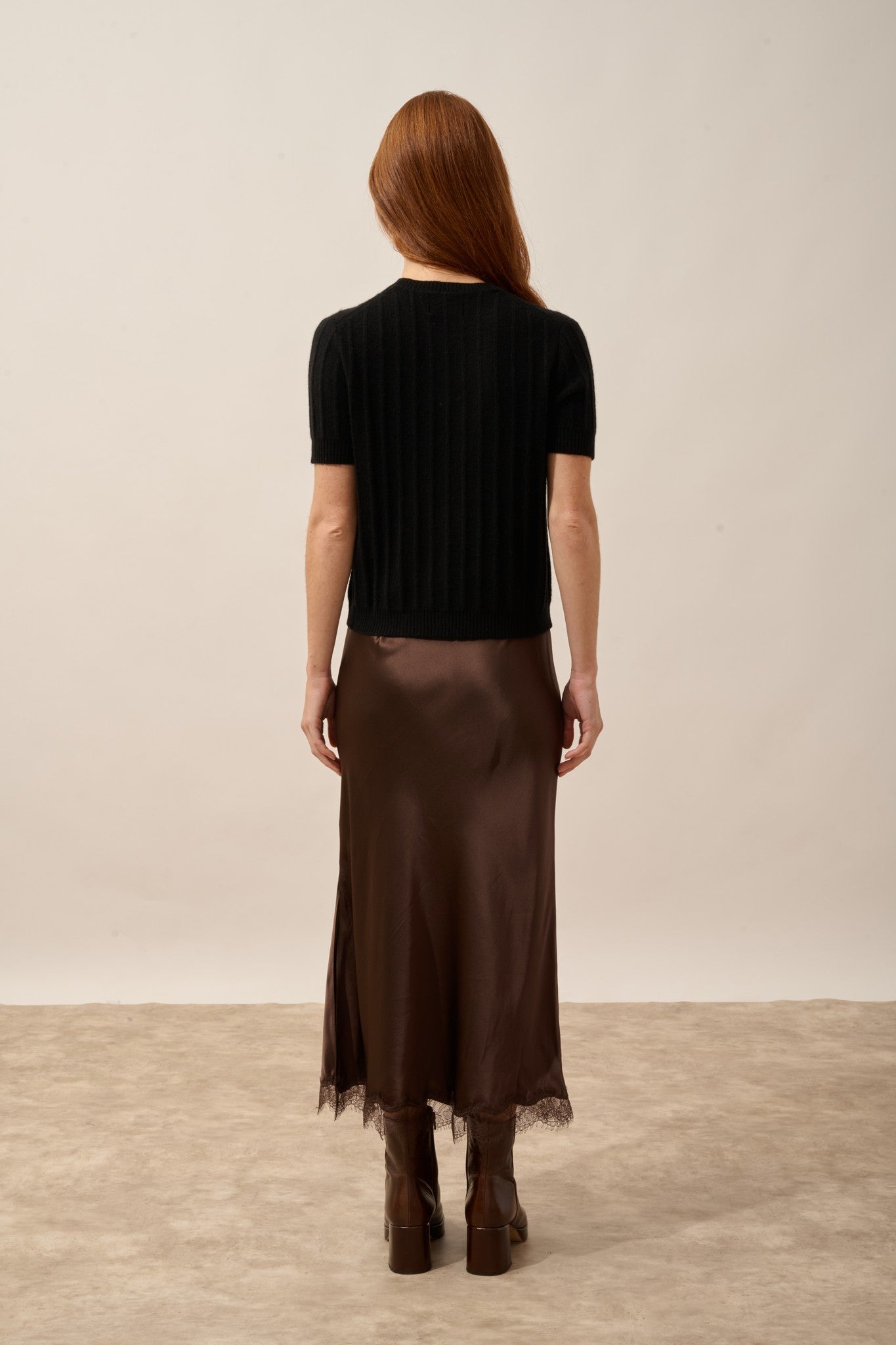 loulia t-shirt col rond noir