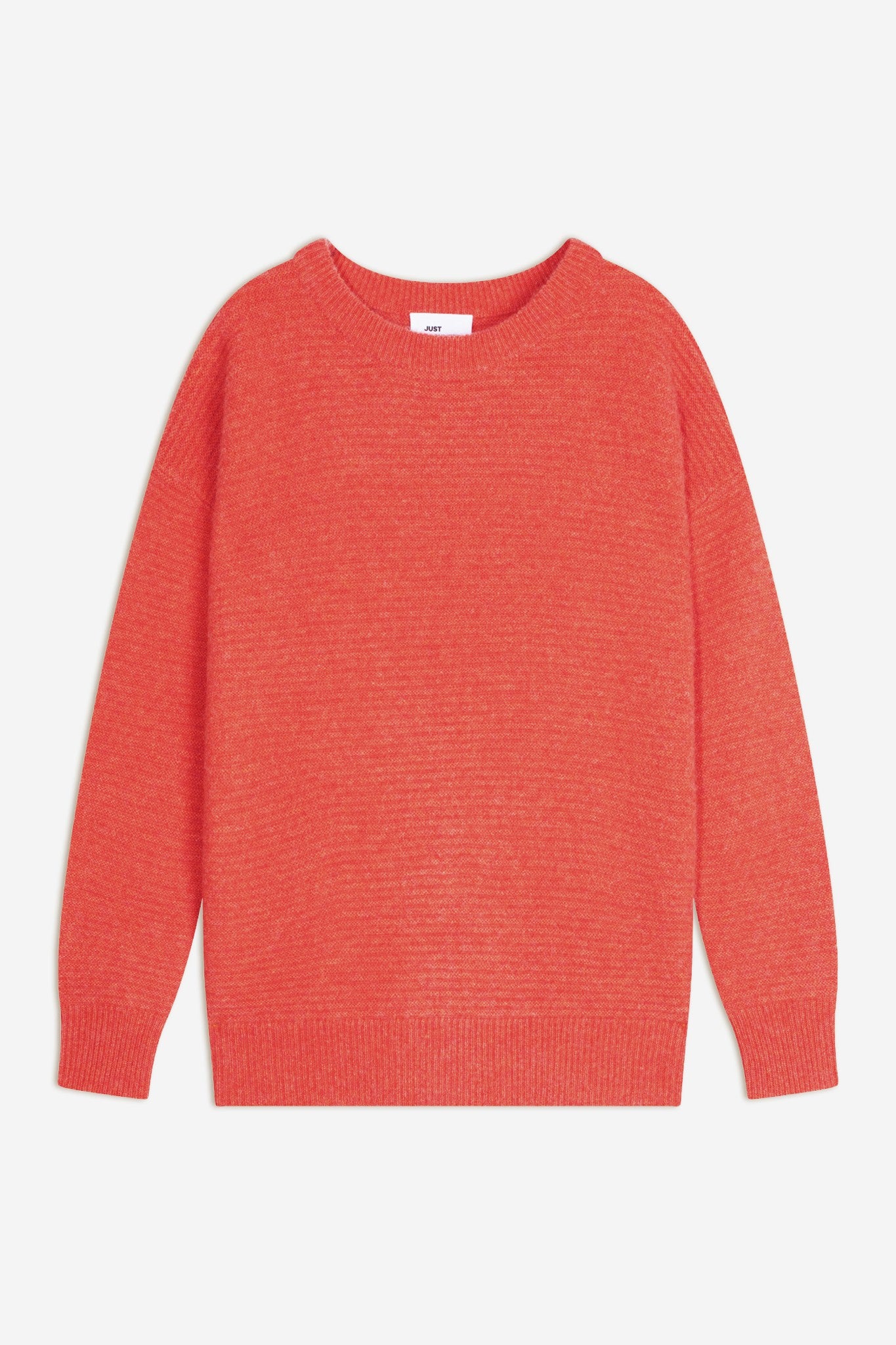 louna pull col rond 4 fils orange chiné