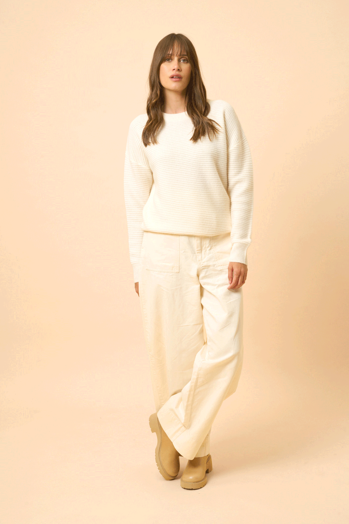 LOUNA pull col rond neige