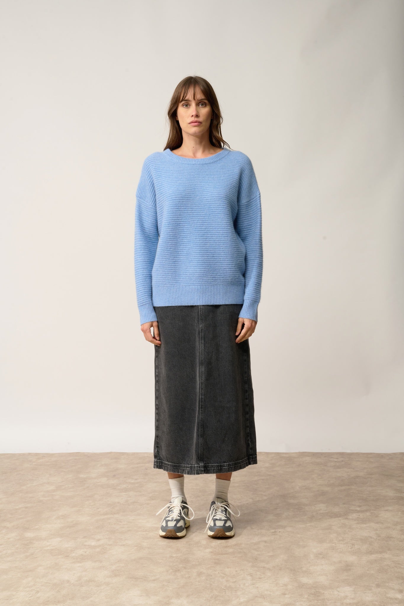 LOUNA pull col rond sky