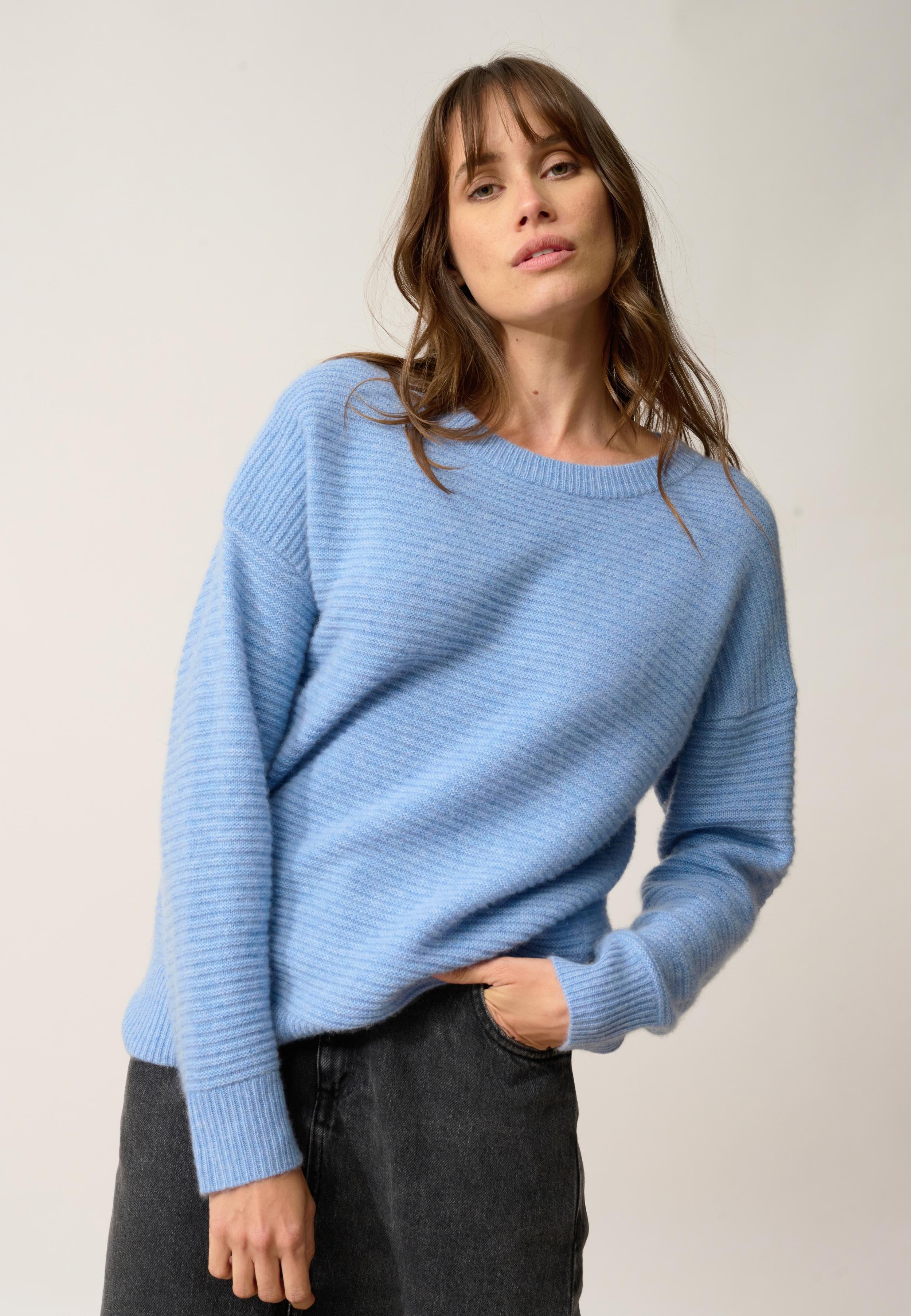 LOUNA pull col rond sky