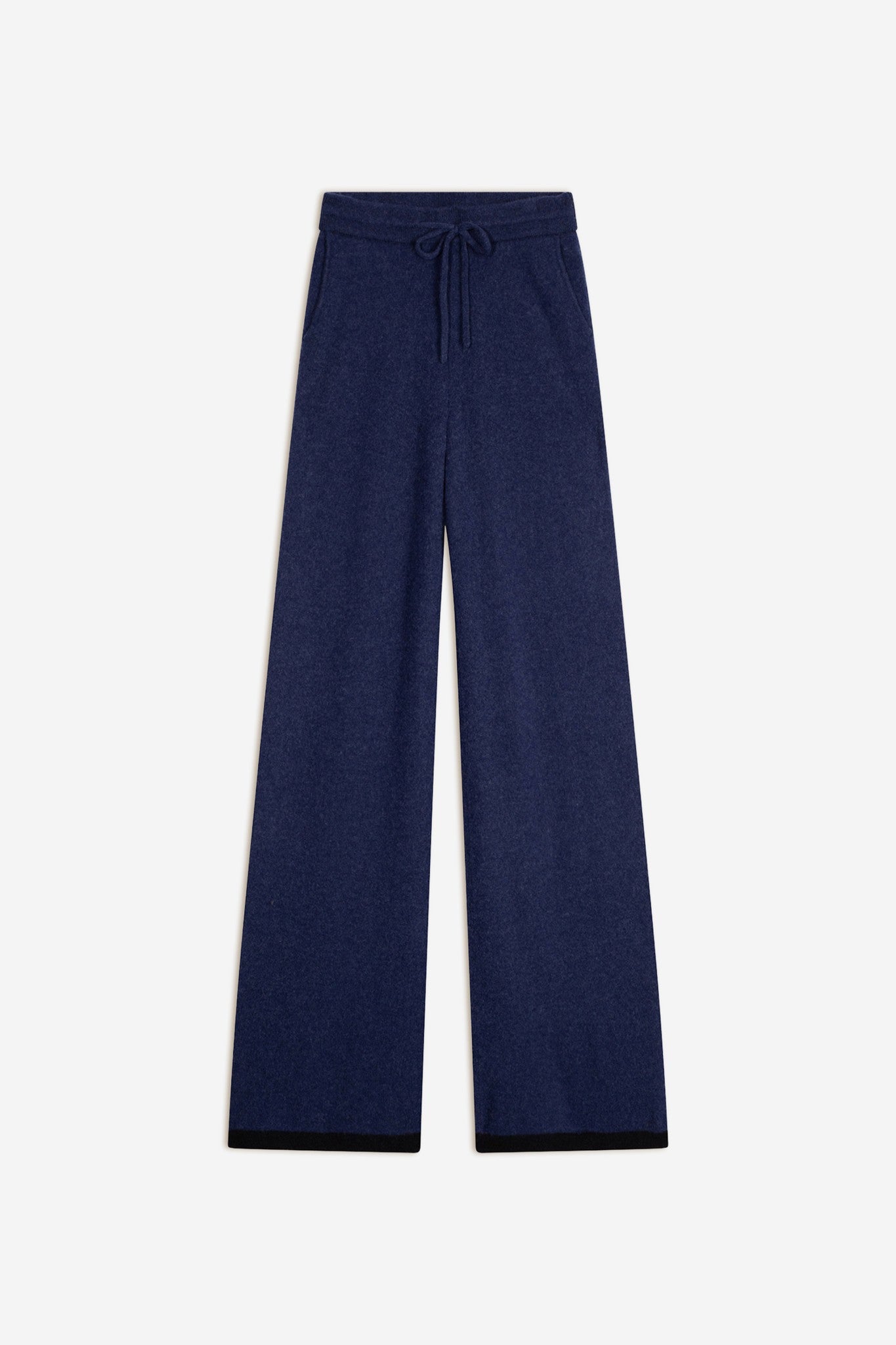 luciana pantalon large bi-color bleu nuit/noir
