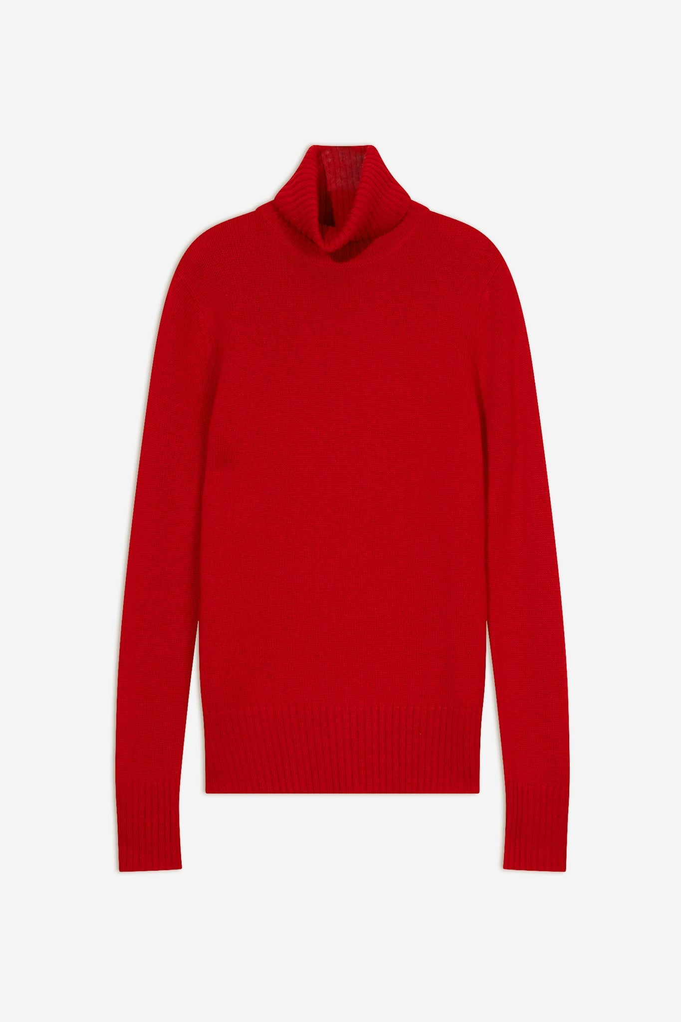 lucie pull col roulé rouge