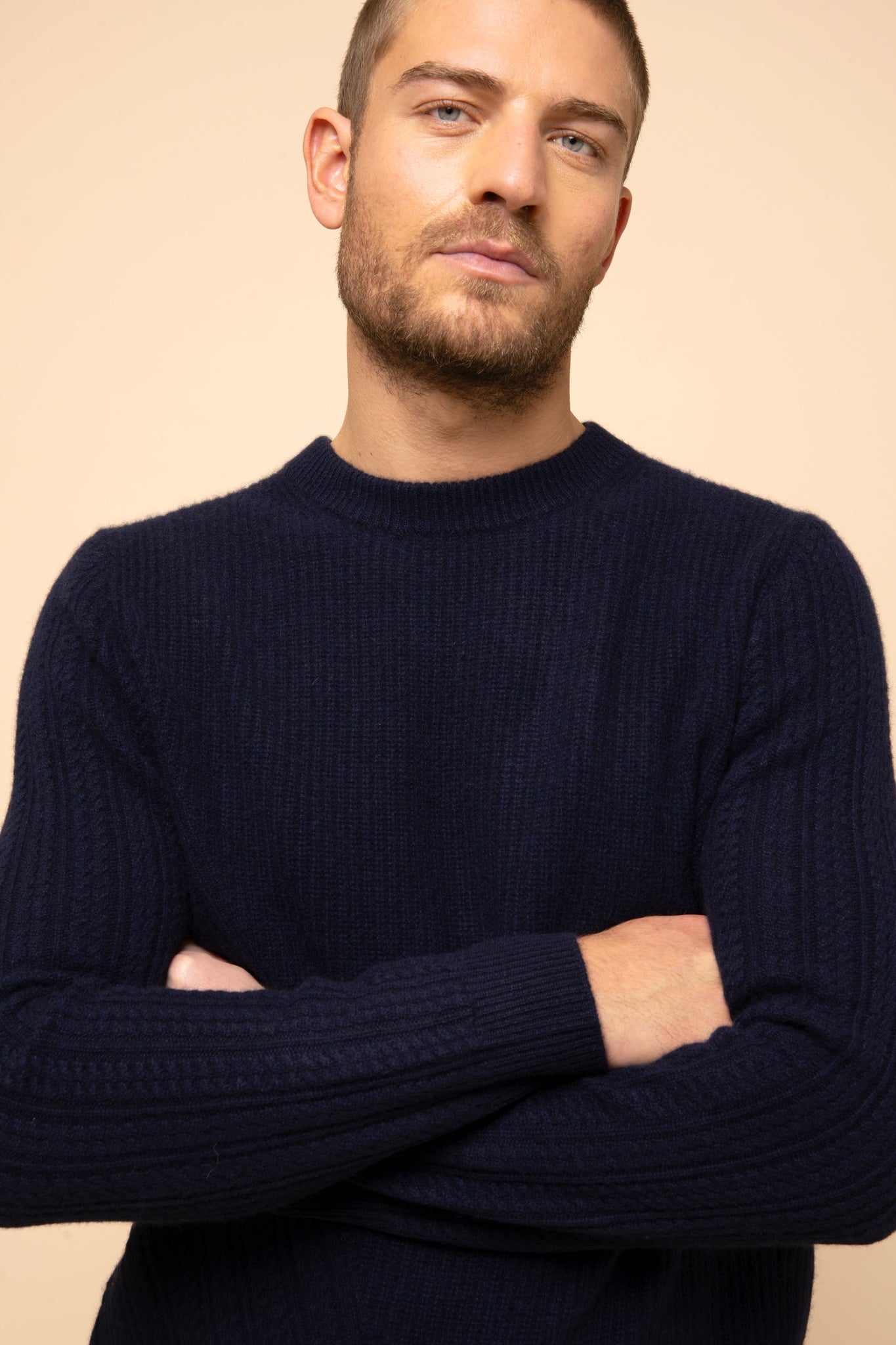 LUKKA pull col rond navy