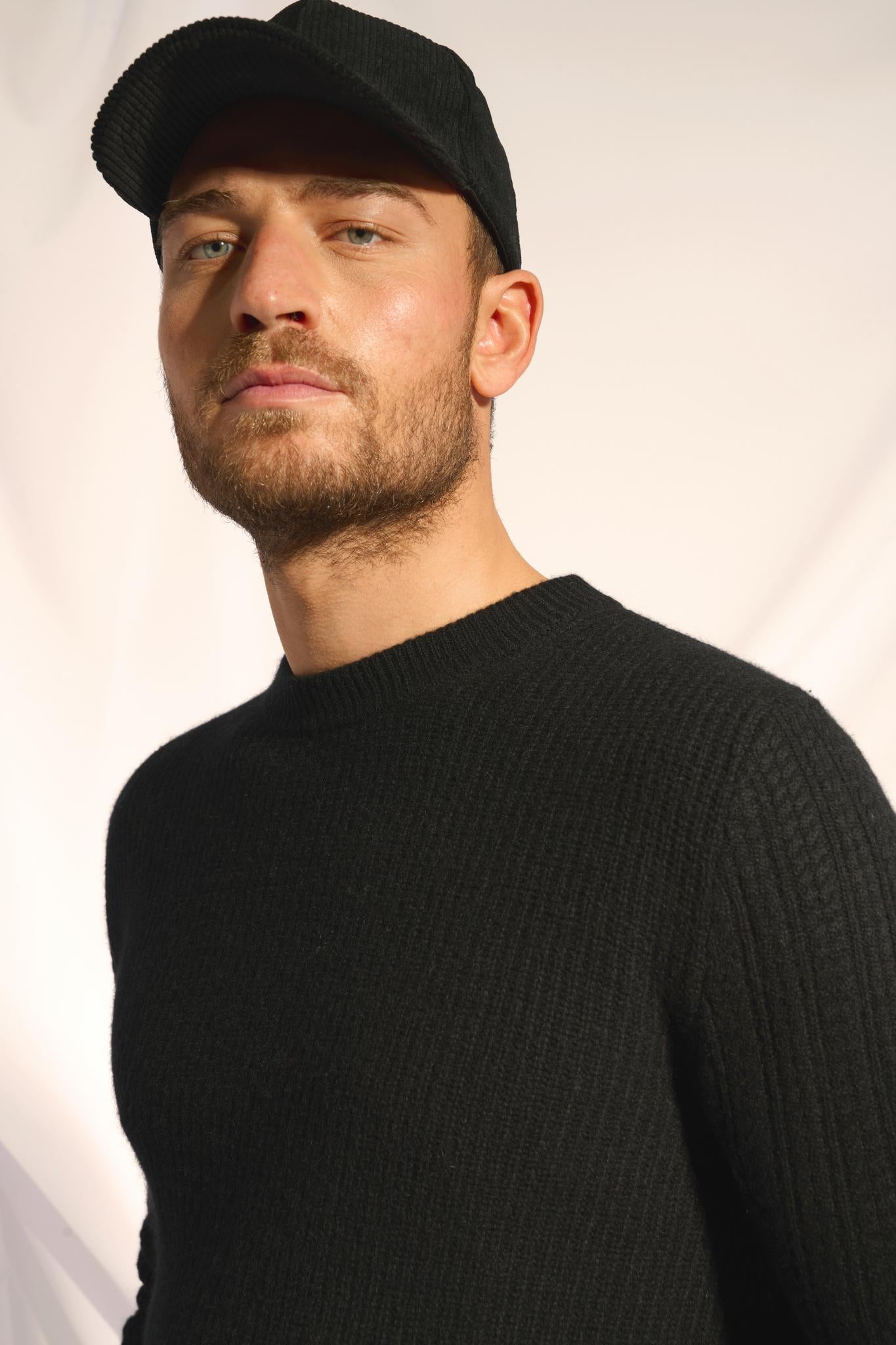 LUKKA pull col rond noir