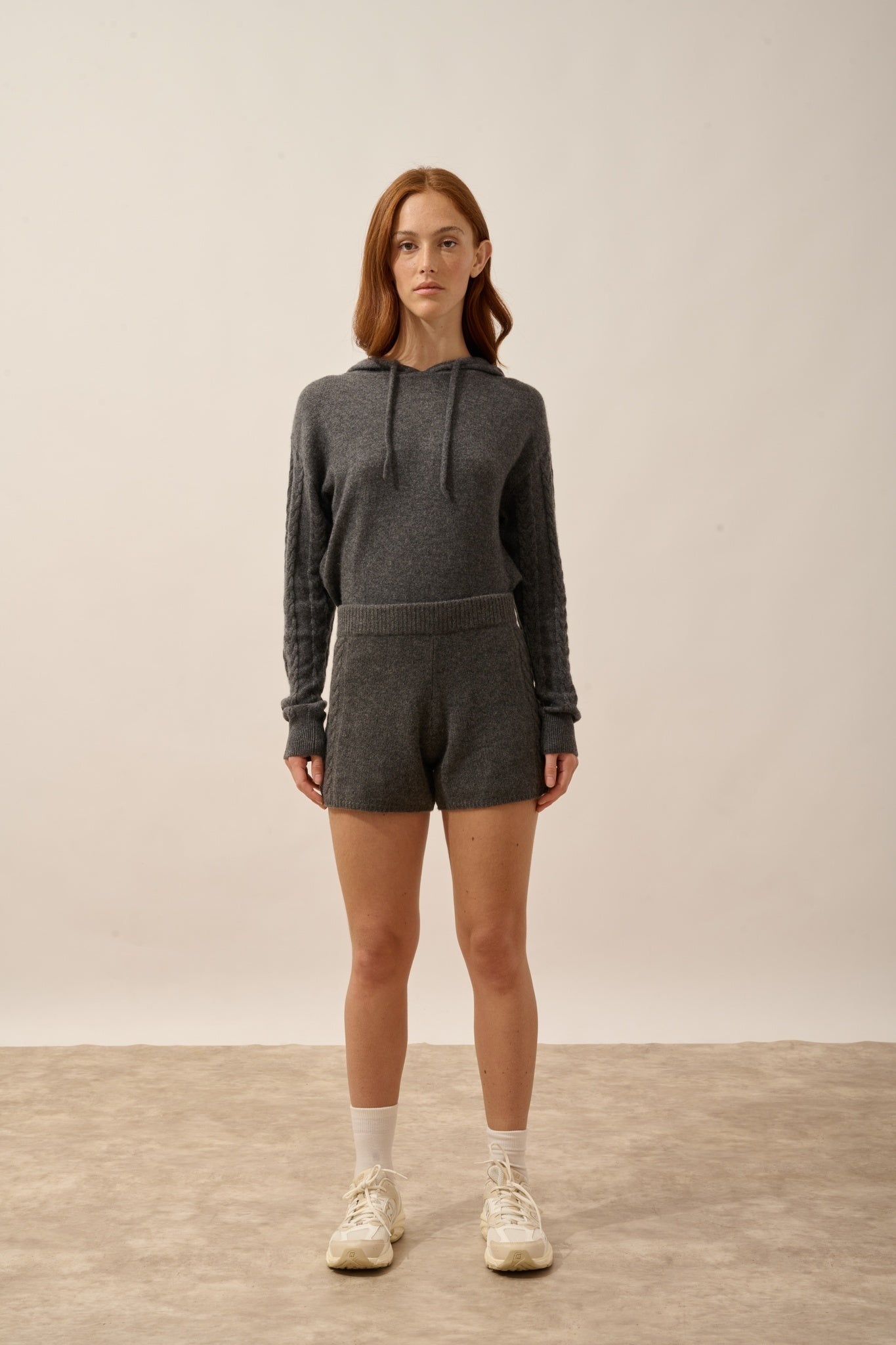 LUNA shorts, 4-thread, heathered anthracite