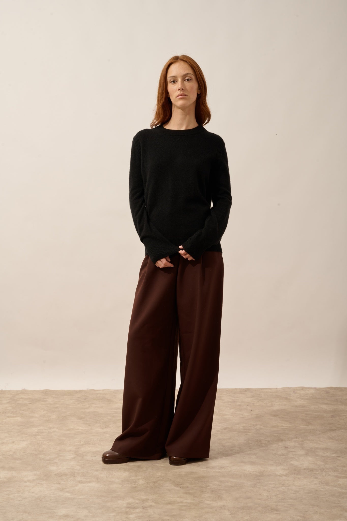 LUNERA pull col rond noir