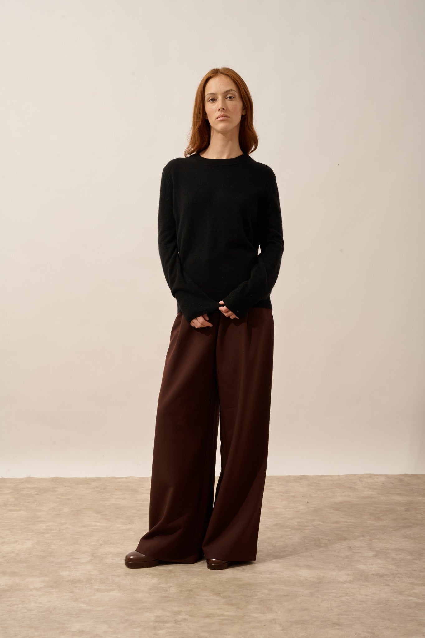 lunera pull col rond noir