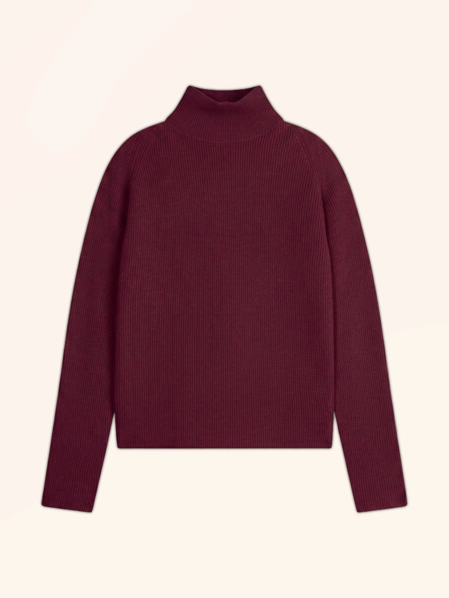 ALYSSA Pull Col Montant Bordeaux