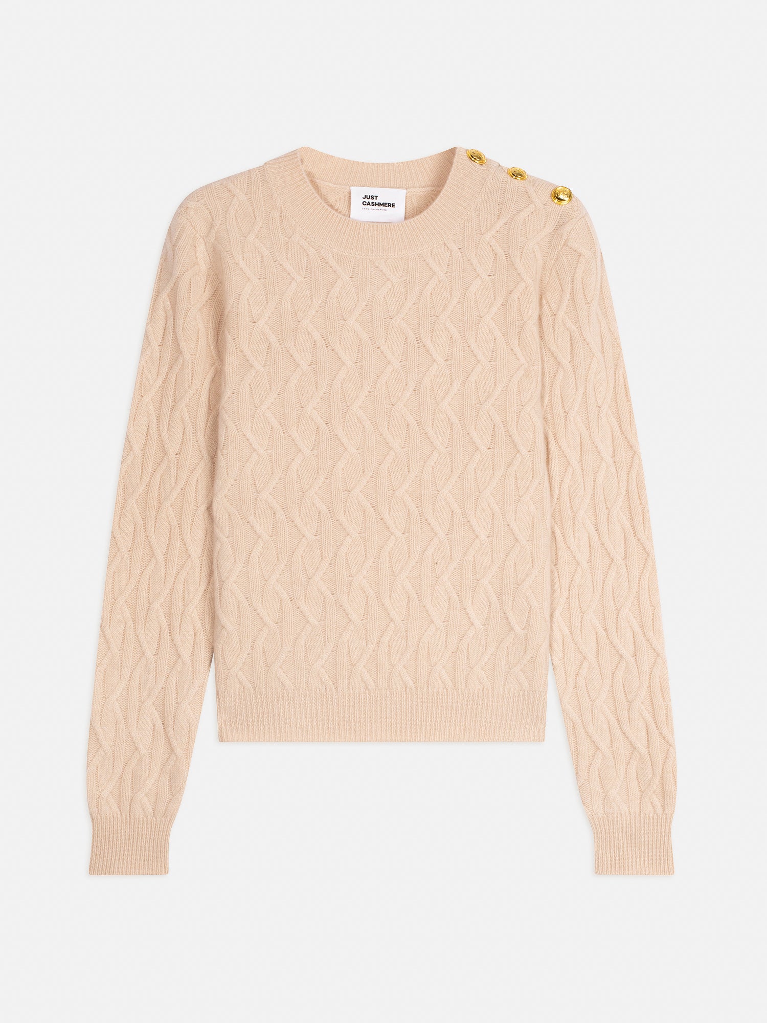 LYND round-neck sweater sand