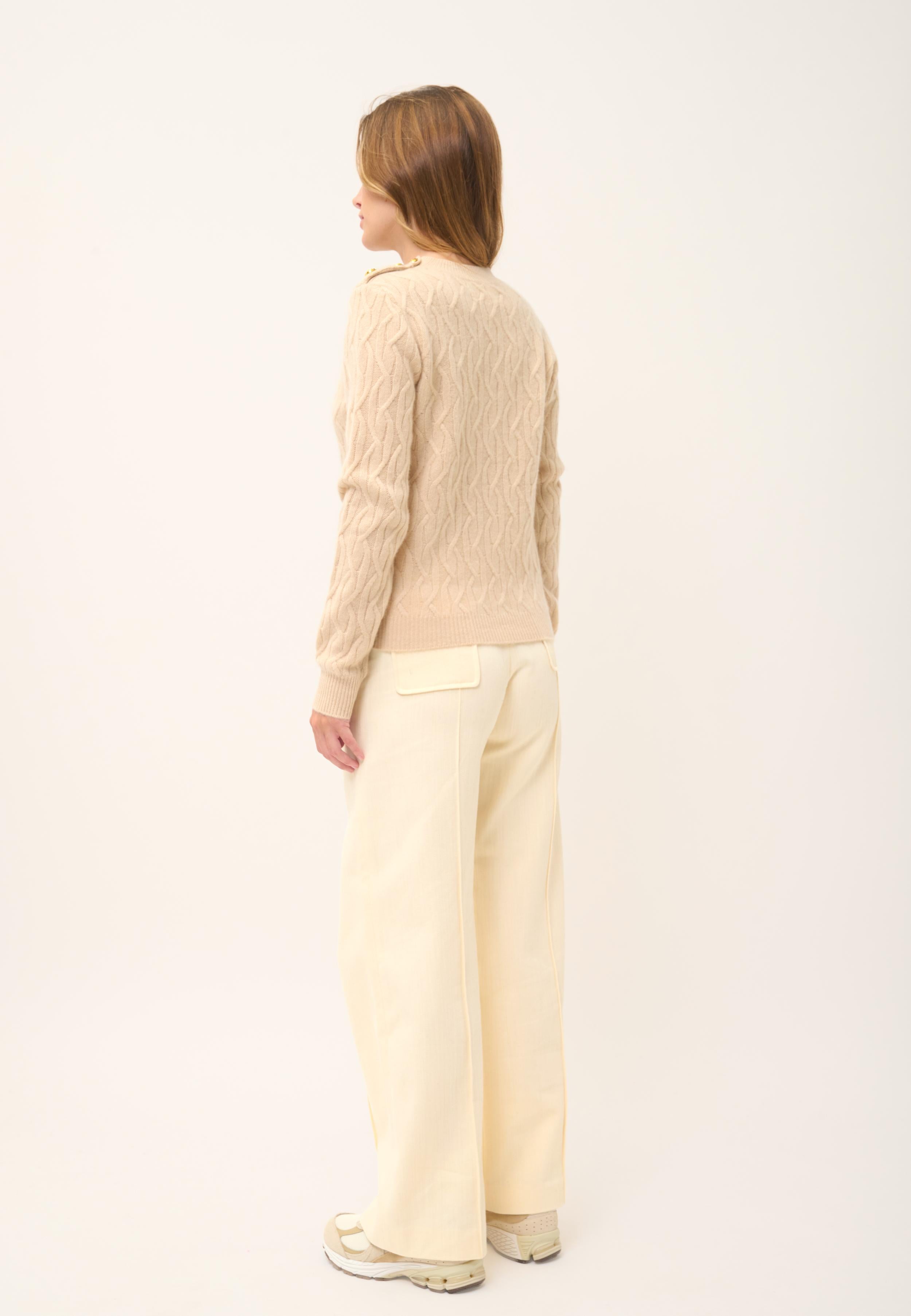 LYND pull col rond sable