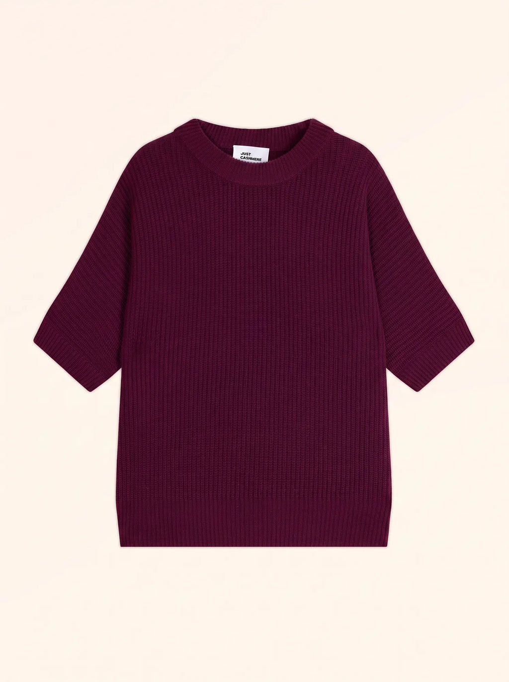 ÉRINA T-Shirt Col Bateau Chauve Souris 4 Fils Bordeaux
