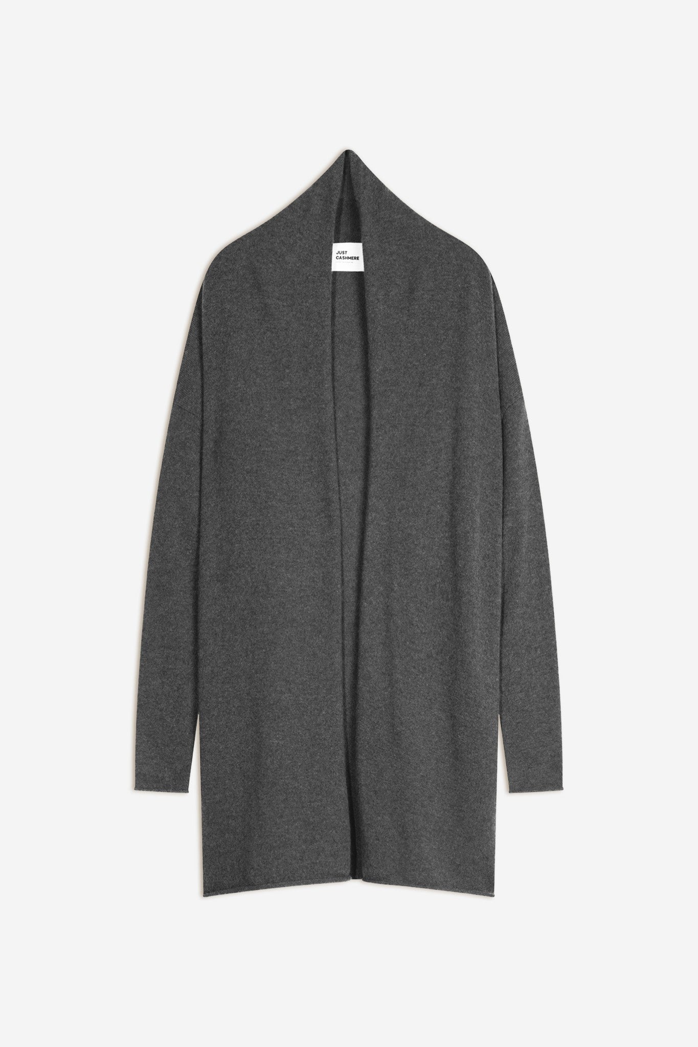 maddie gilet col châle anthracite chiné