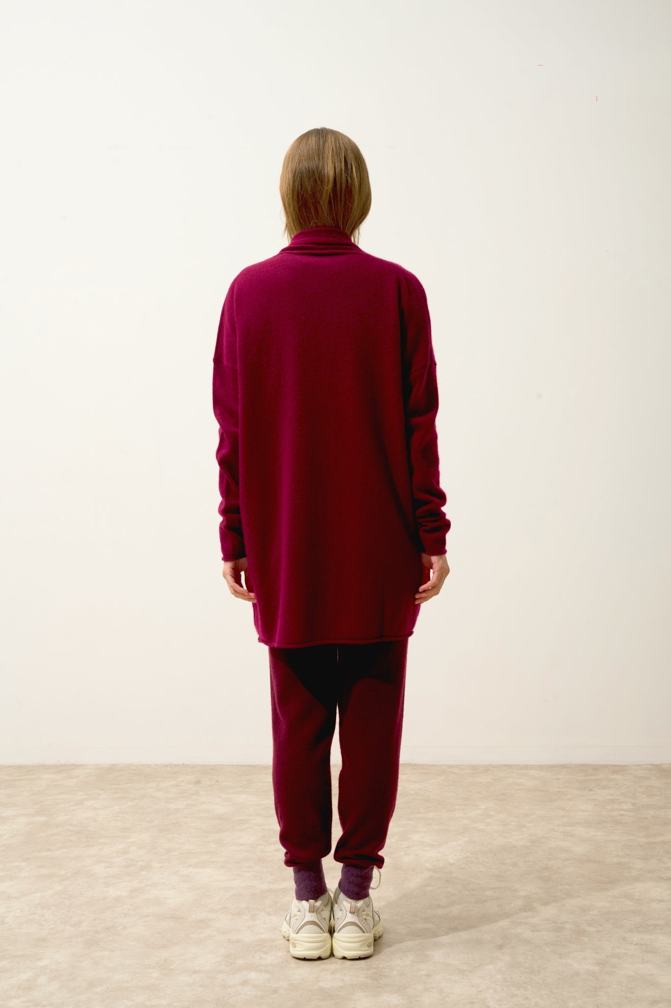 MADDIE gilet col châle bordeaux