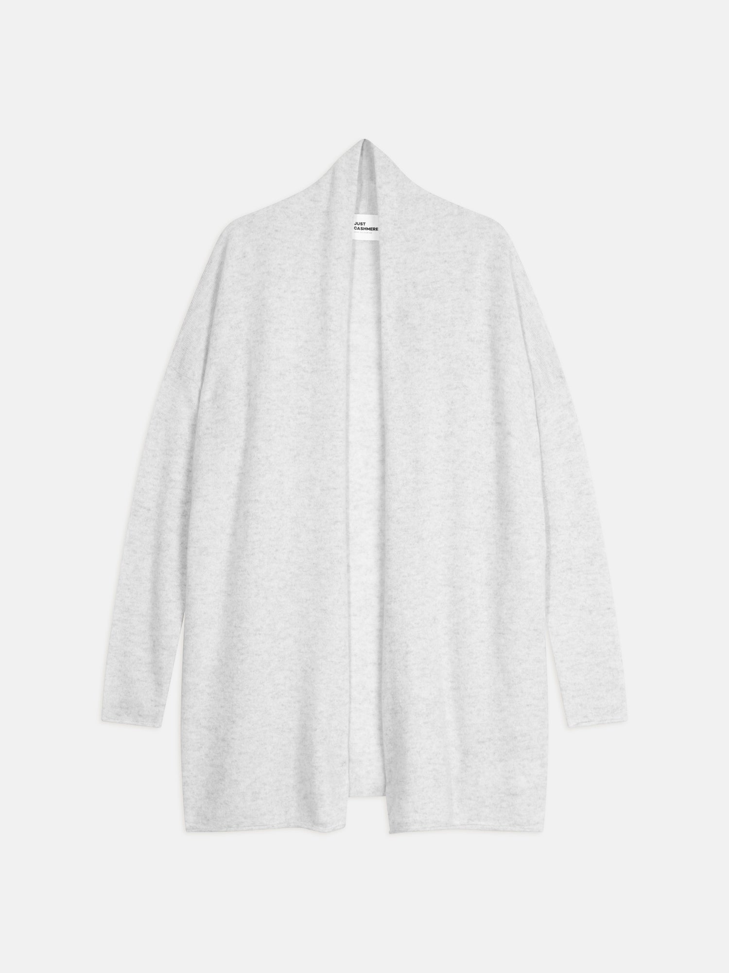 MADDIE pearl-grey shawl-collar cardigan