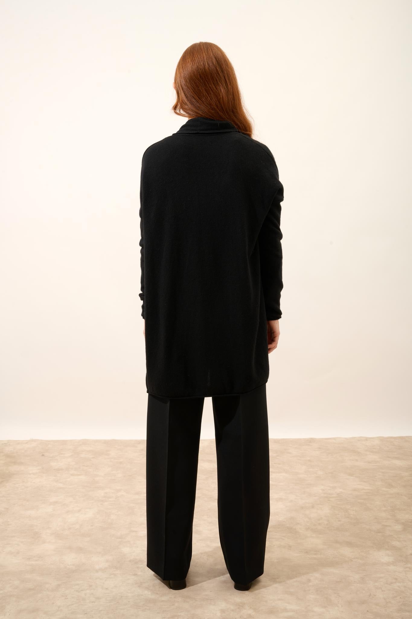 MADDIE gilet col châle noir