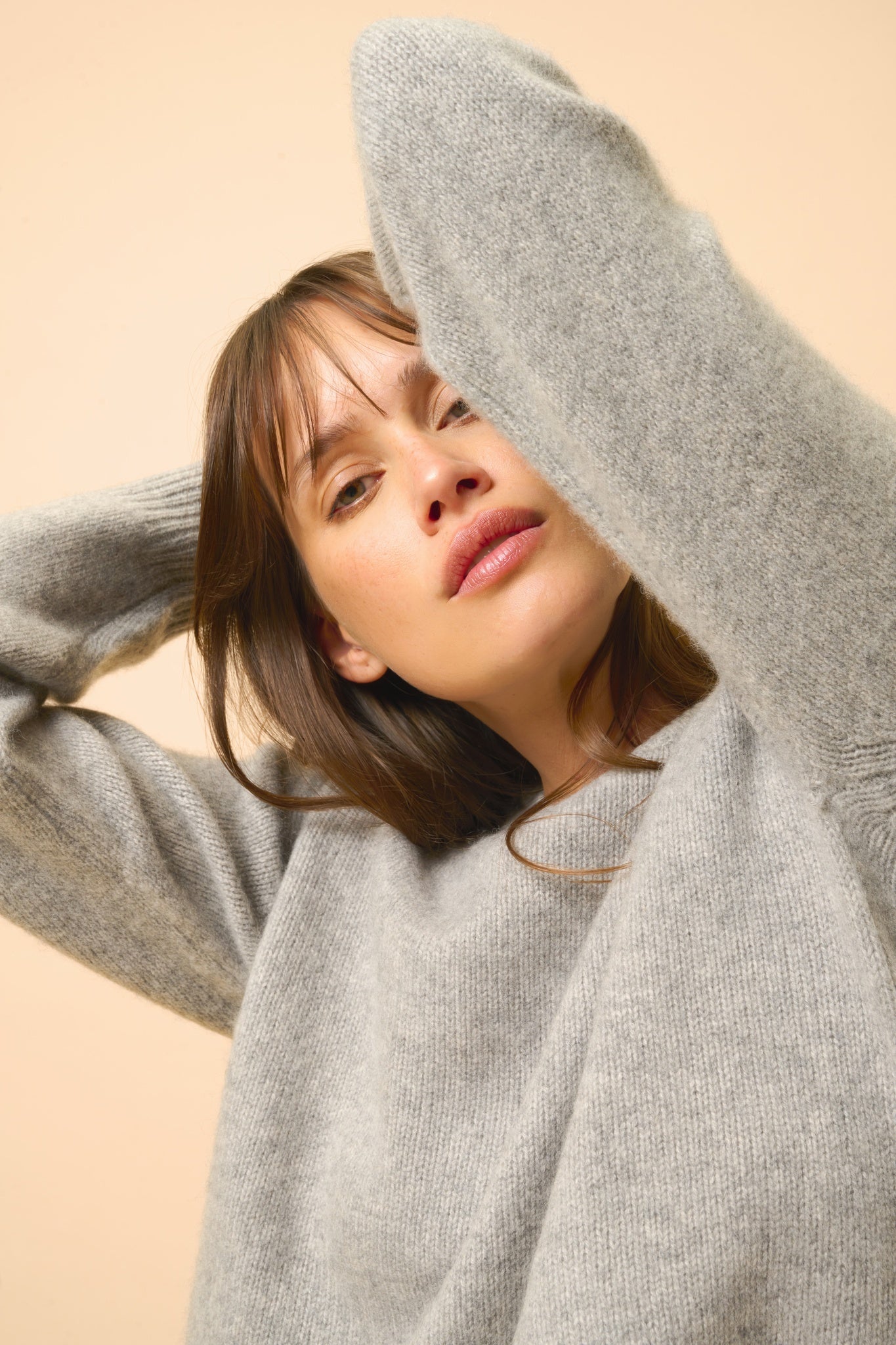 MARGAUX pull col rond nuage chiné