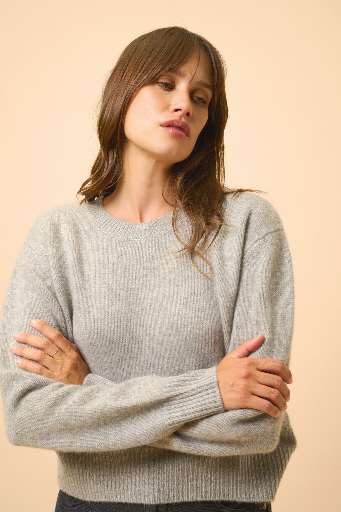 MARGAUX pull col rond nuage chiné