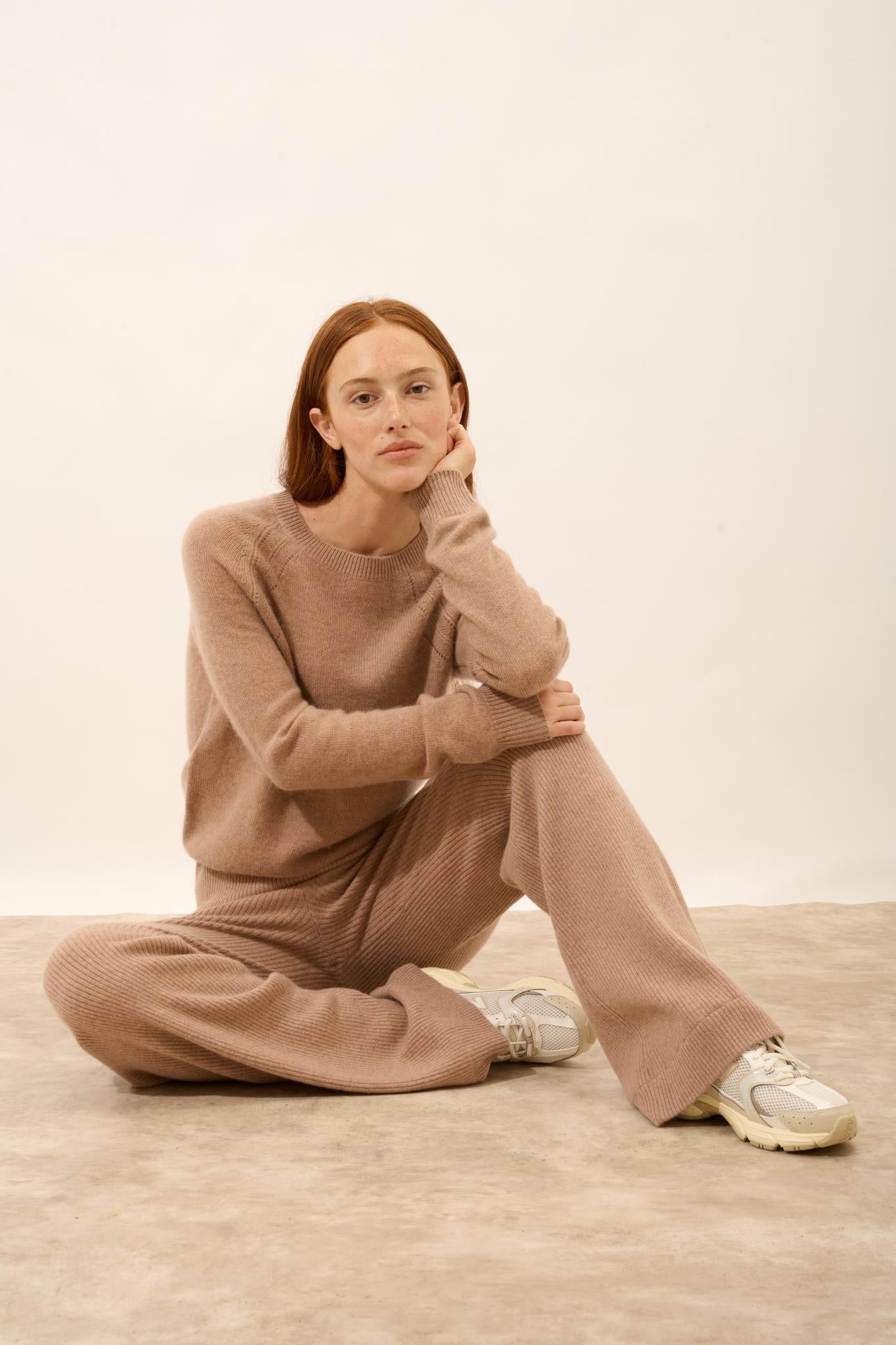 MARGRET pantalon  camel chiné