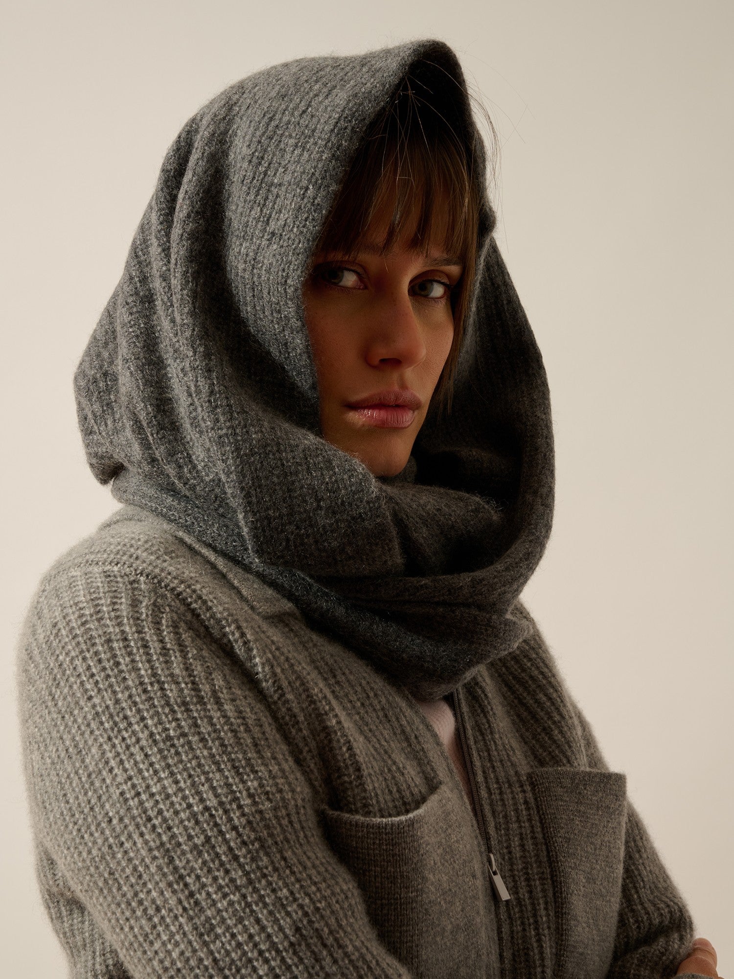 marina tour de cou 4 fils anthracite chiné