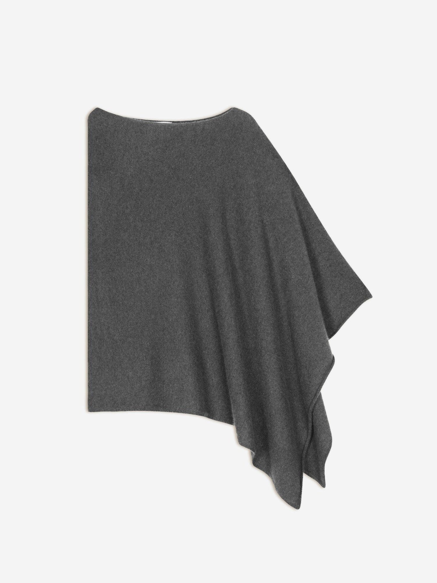 meredith poncho col bateau anthracite chiné