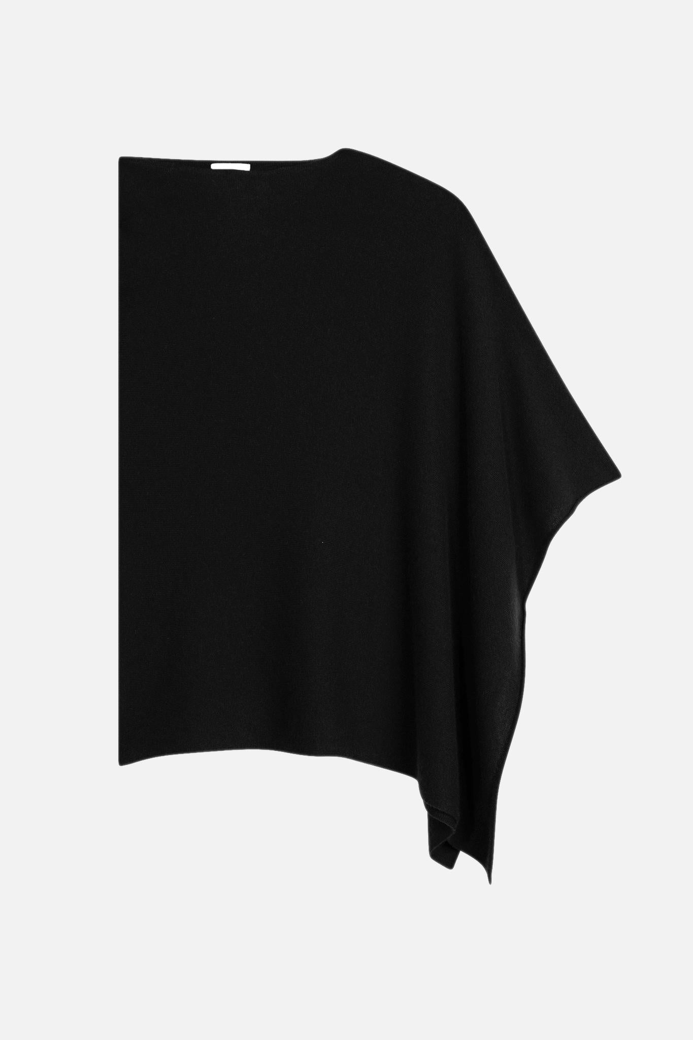 MEREDITH poncho col bateau noir
