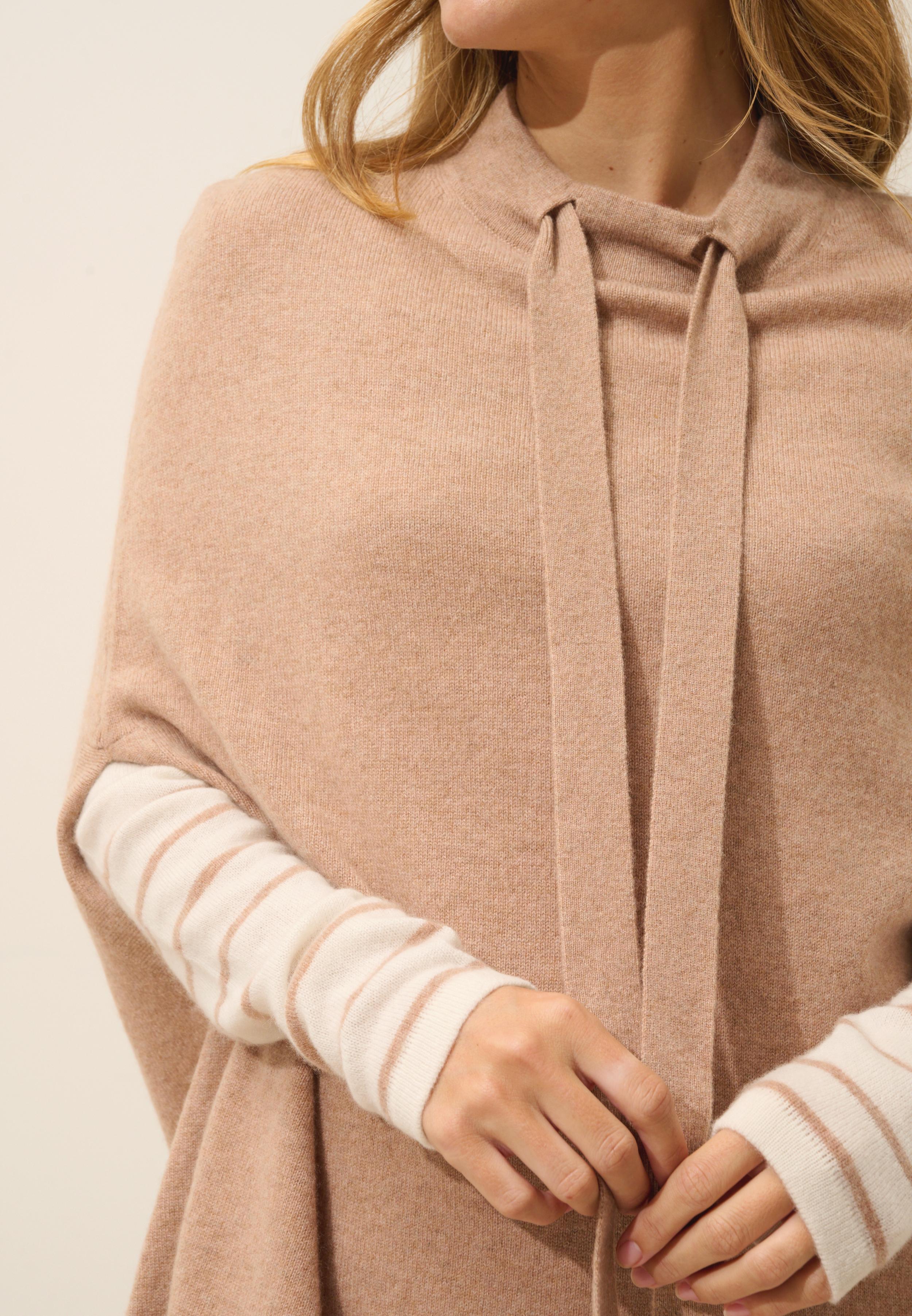 MIAMAR cape col rond camel chiné