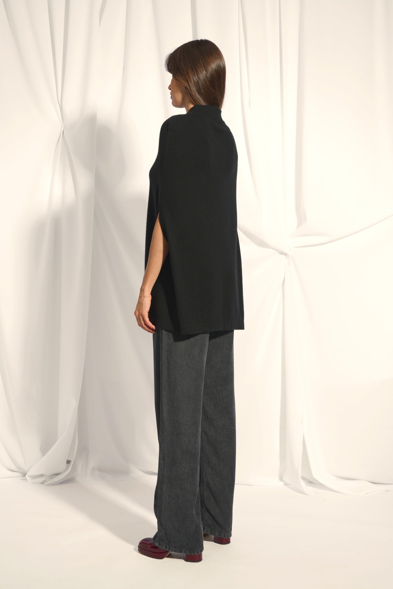 MIAMAR cape col rond noir