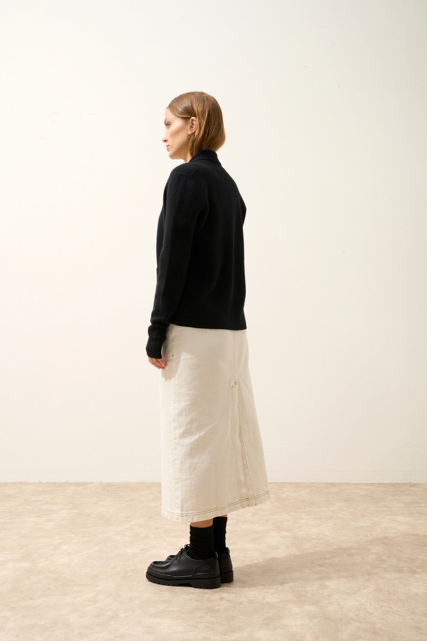 MILA black shawl collar jacket