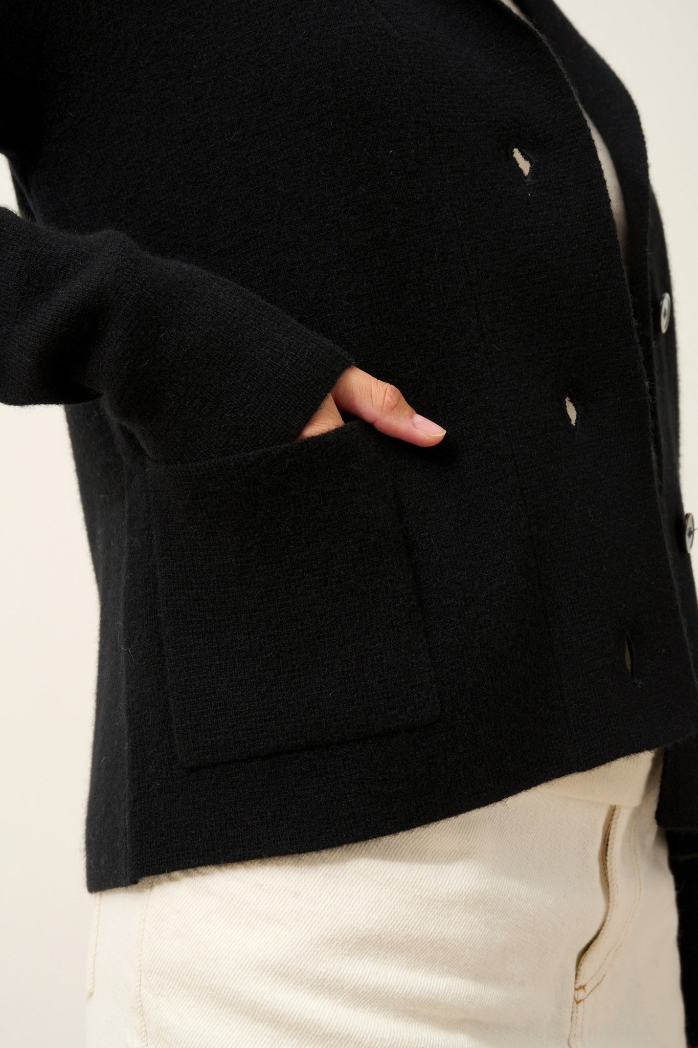 MILA black shawl collar jacket