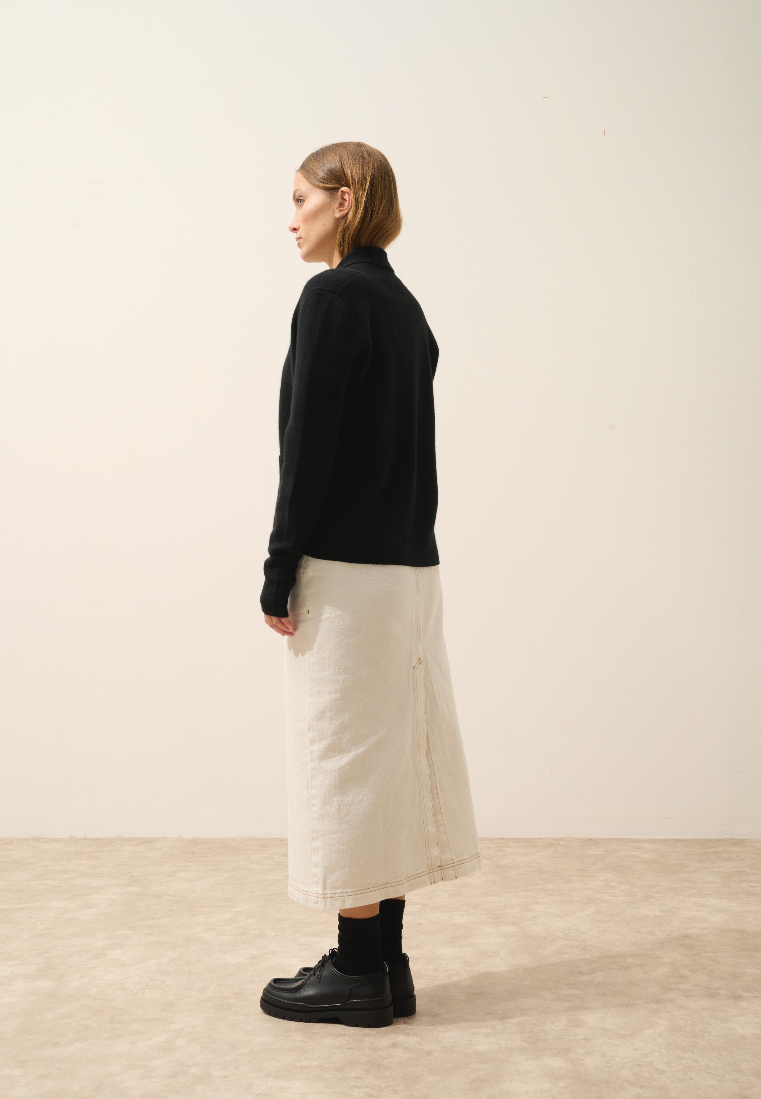 MILA veste col châle noir