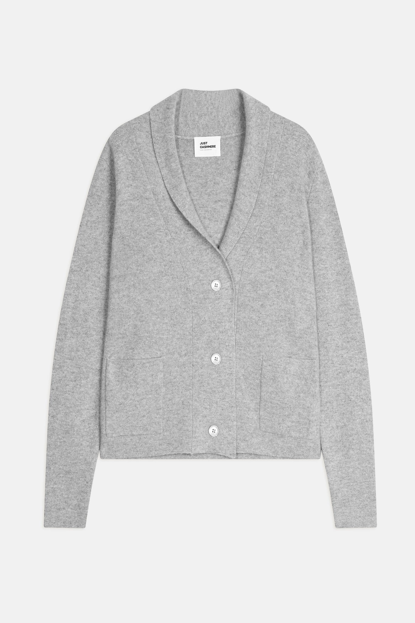 mila veste col châle nuage chiné