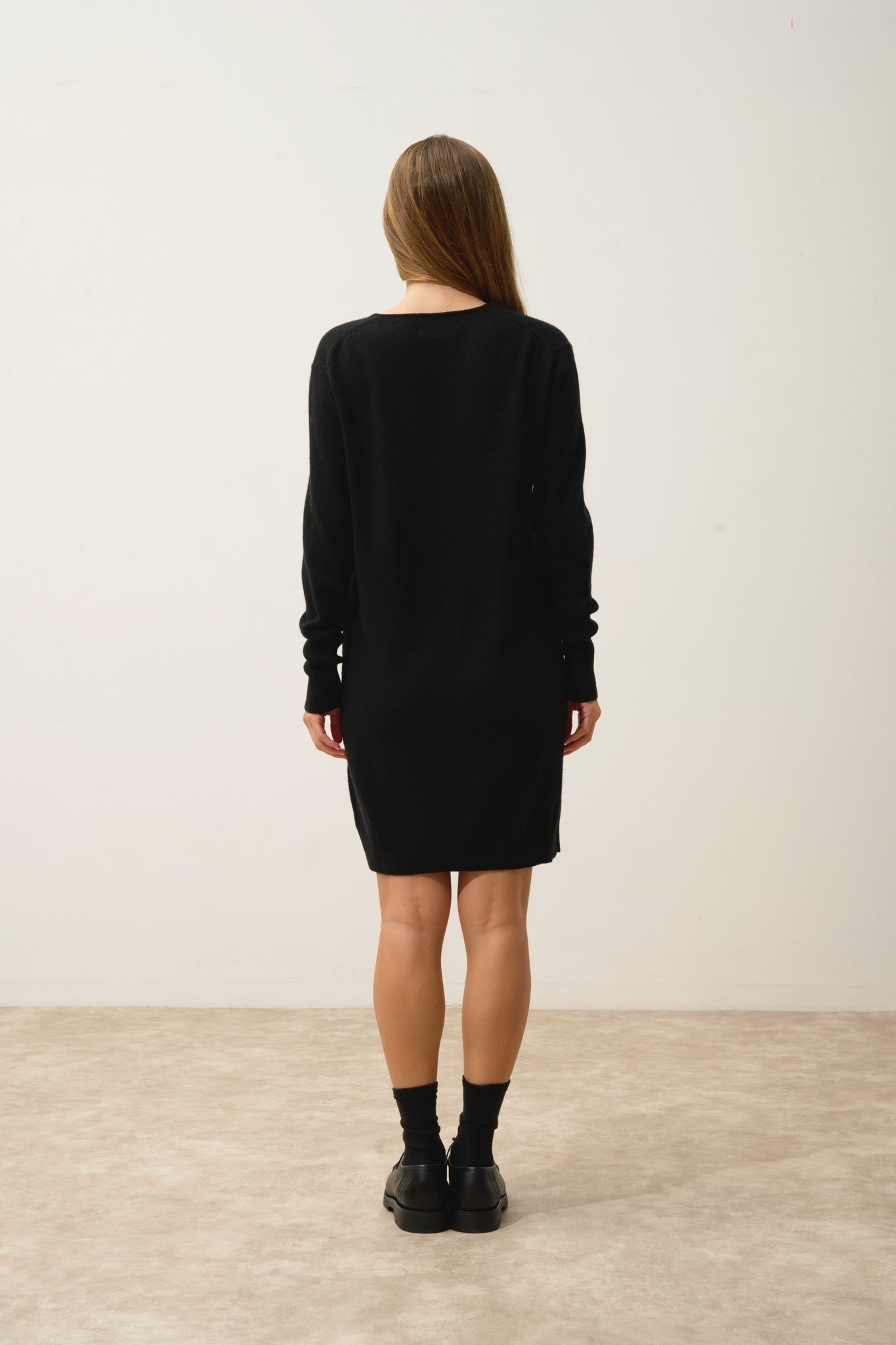 MILEYA robe col v noir