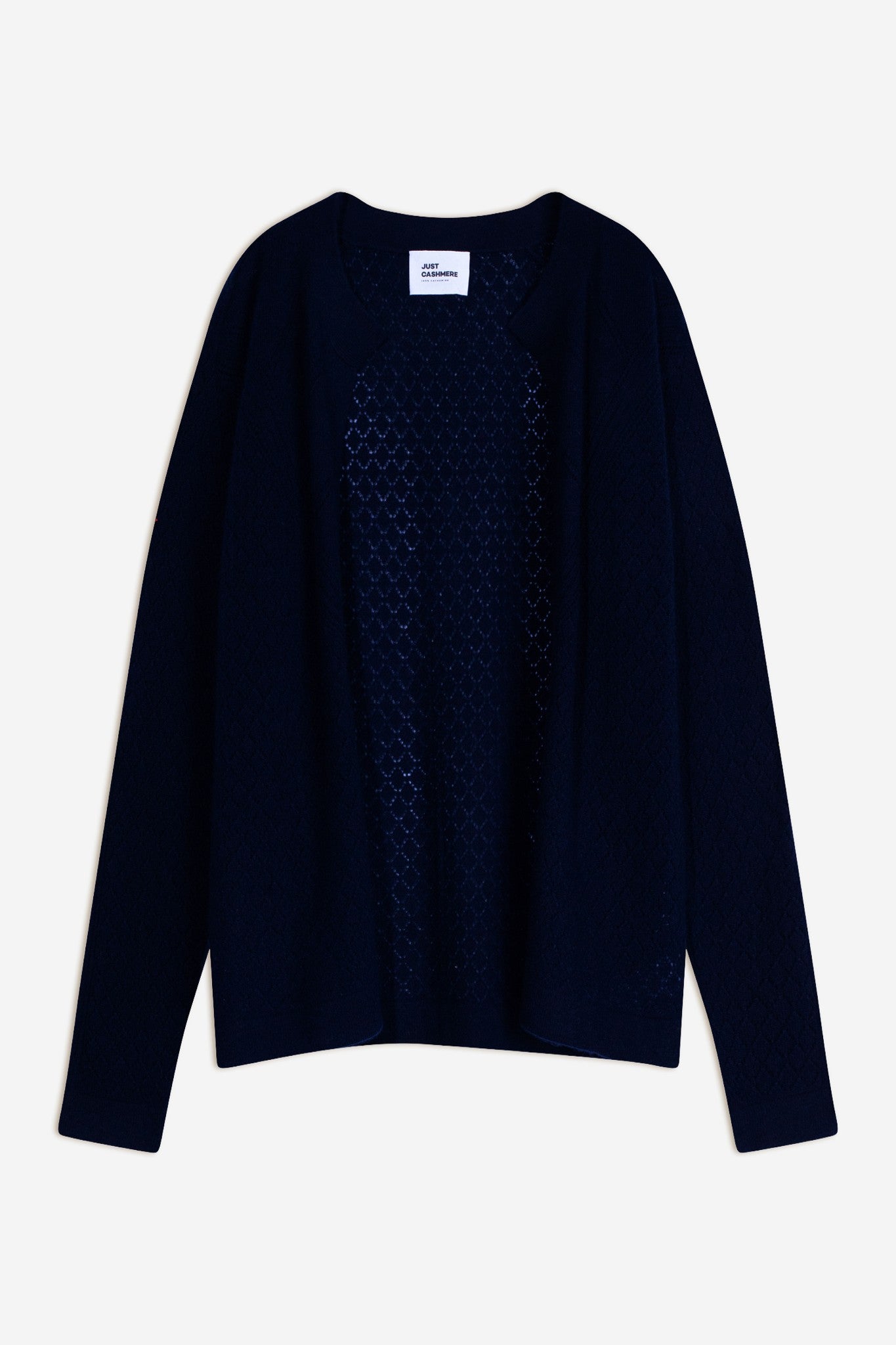 mya gilet ouvert col rond navy