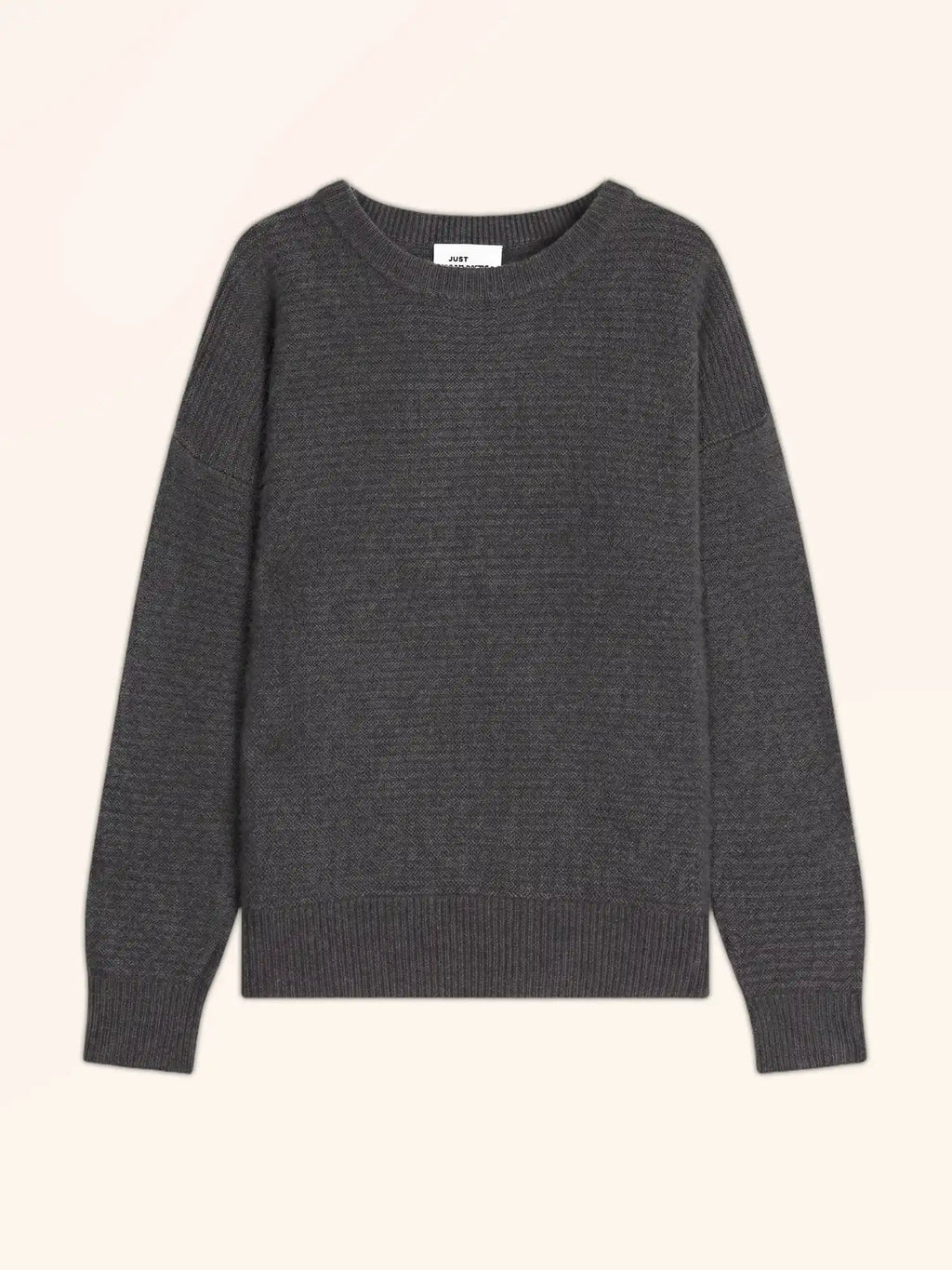 LOUNA Pull Col Rond 4 Fils Anthracite Chiné