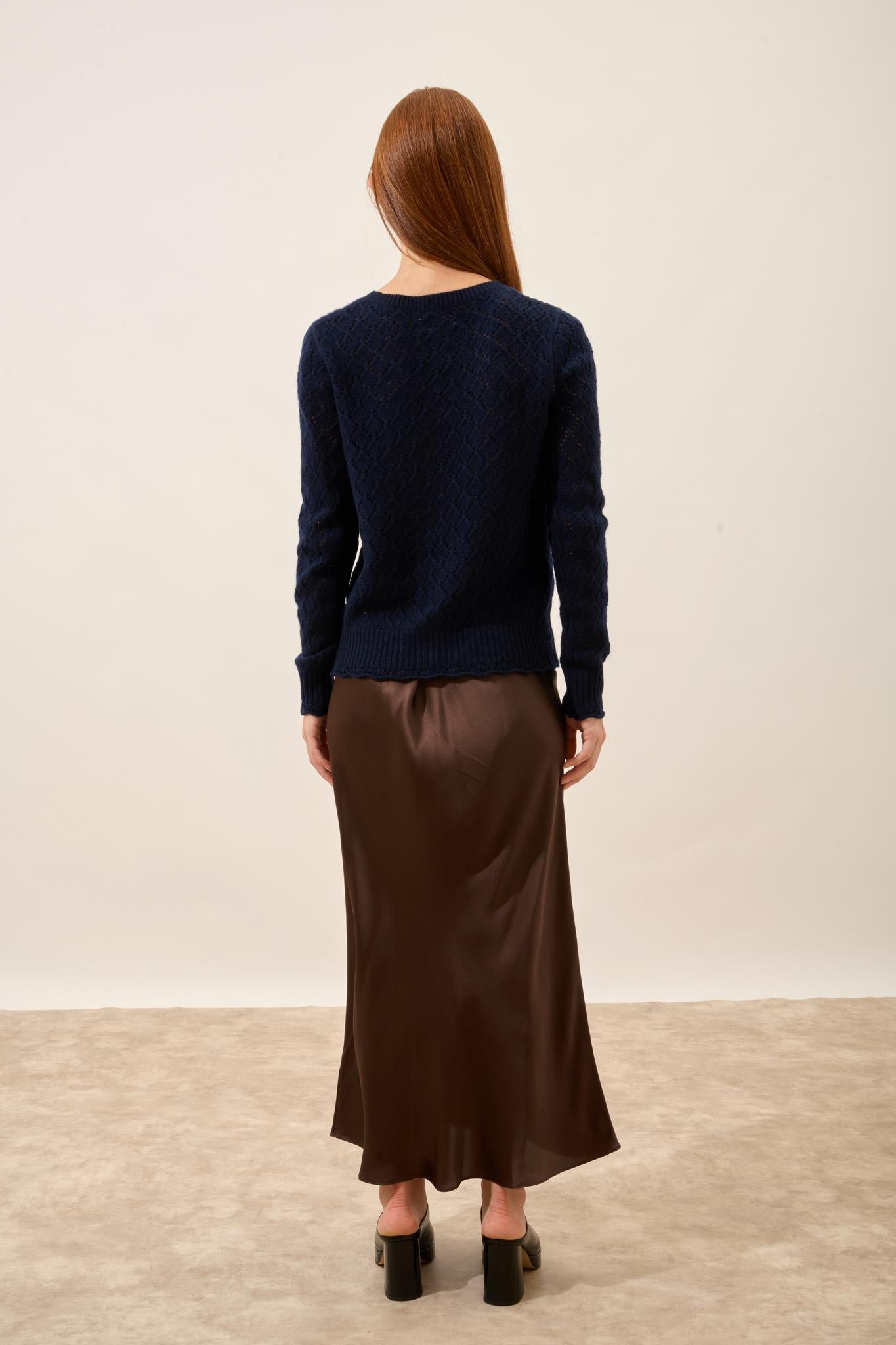 NADIA pull col rond navy