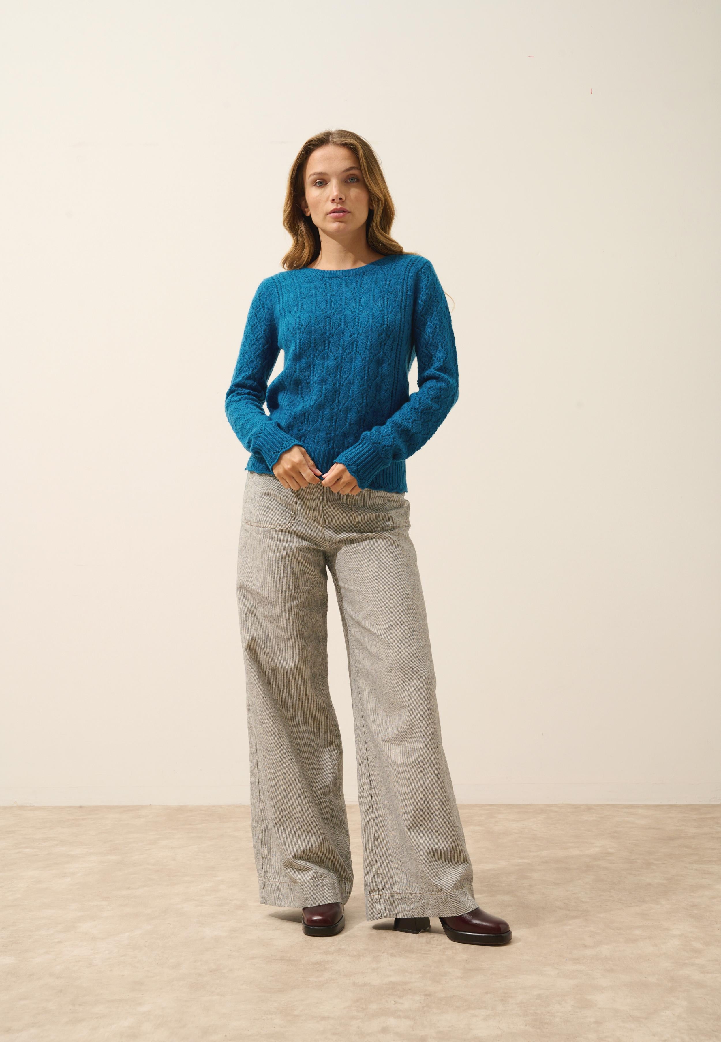 NADIA pull col rond paon