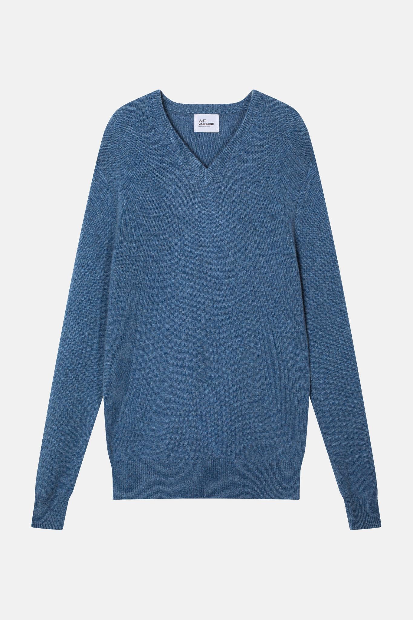 NATHAN v-neck sweater denim blue