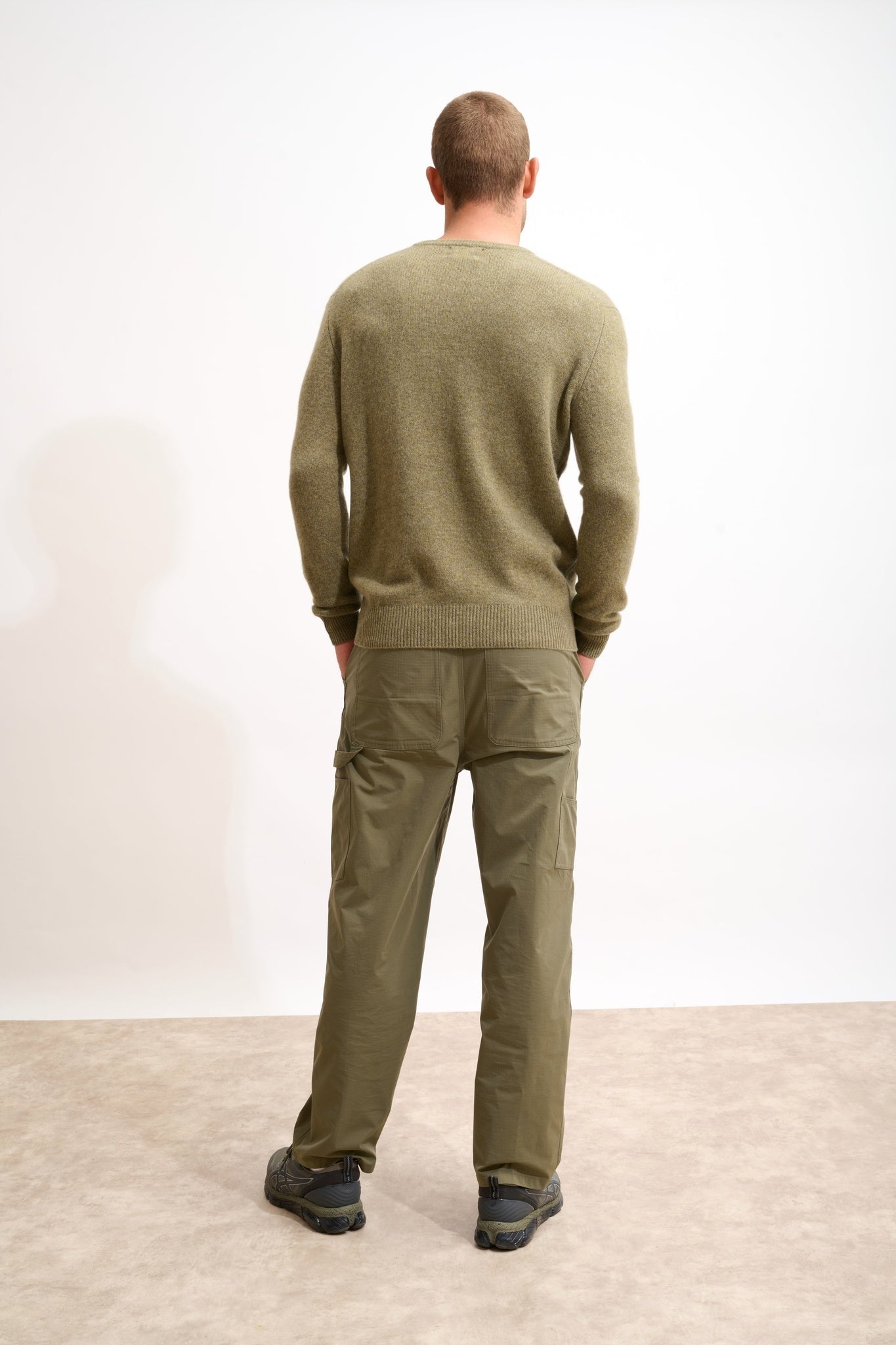 NATHAN pull col v 4 fils bronze chiné