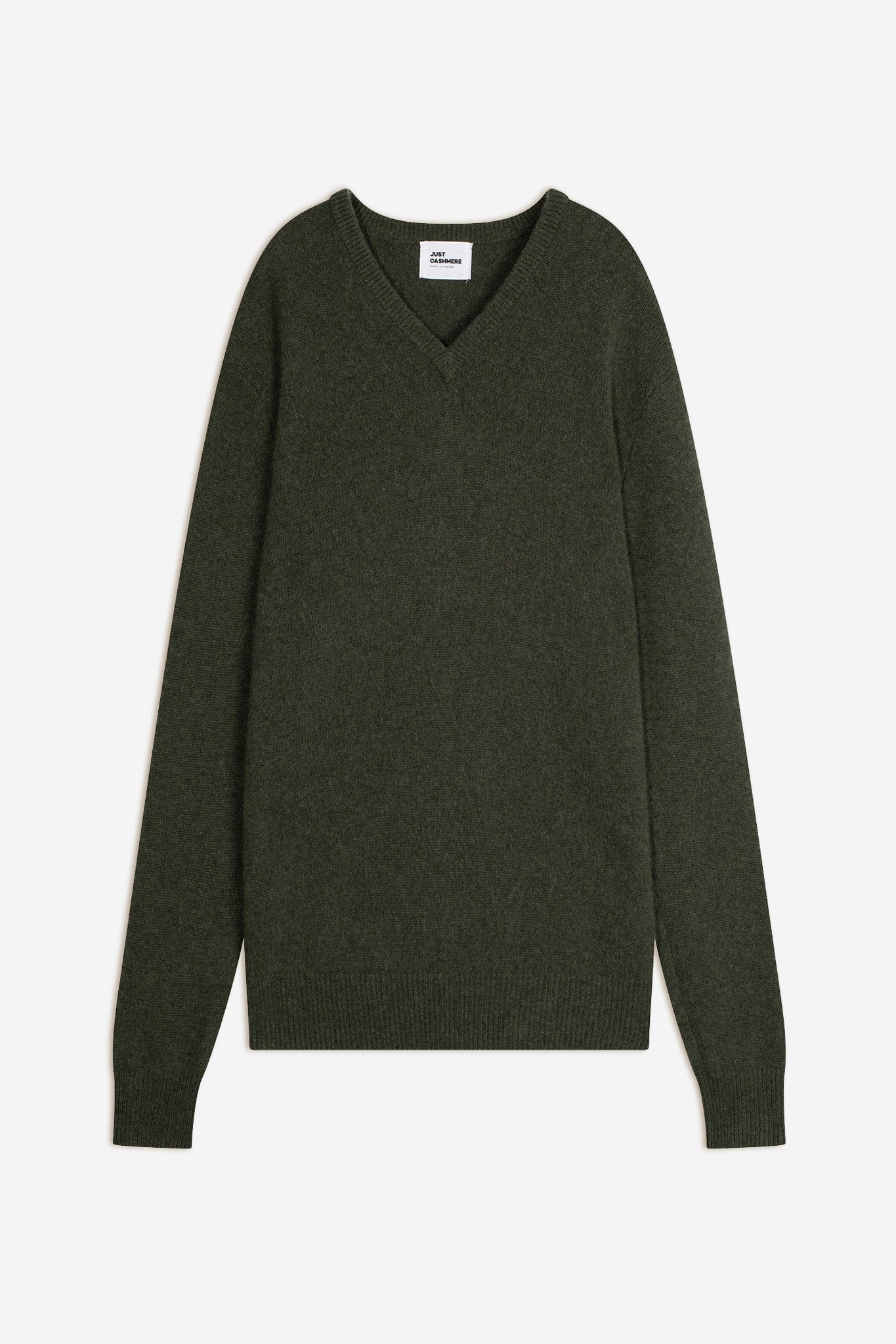 Nathan V-neck sweater in khaki heather