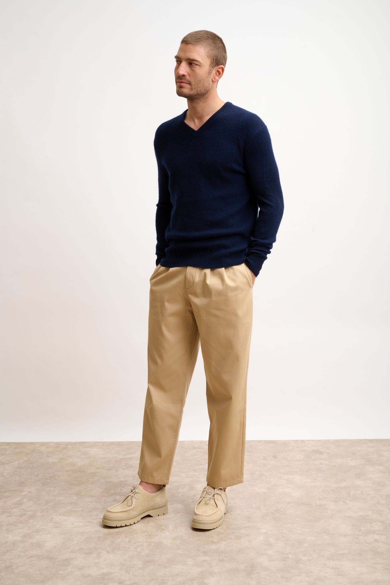 NATHAN pull col v navy