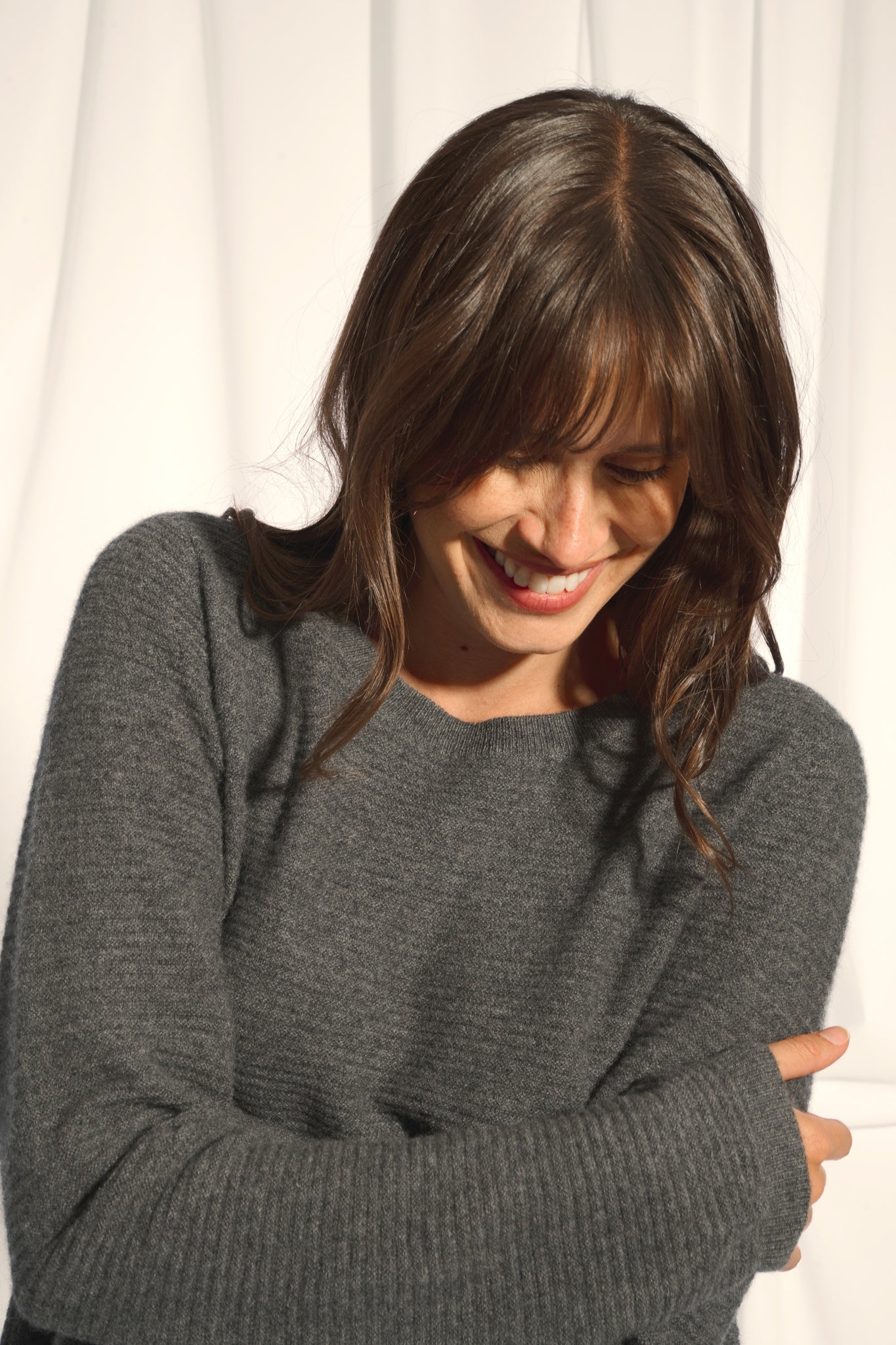 NETHY pull col bateau anthracite chiné