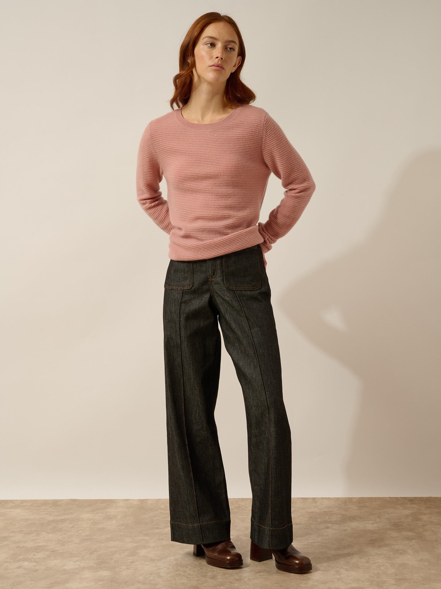 nethy rosewood boat neck sweater