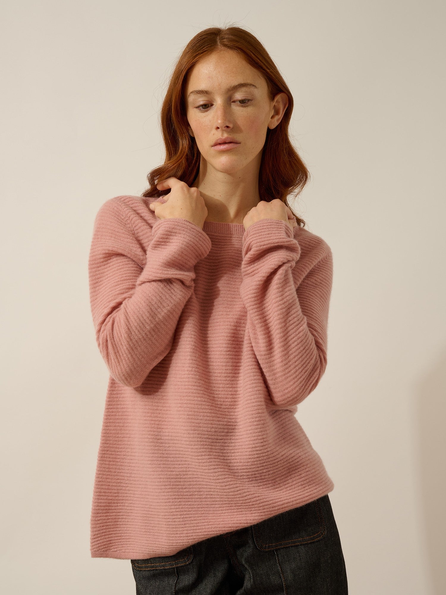 nethy rosewood boat neck sweater