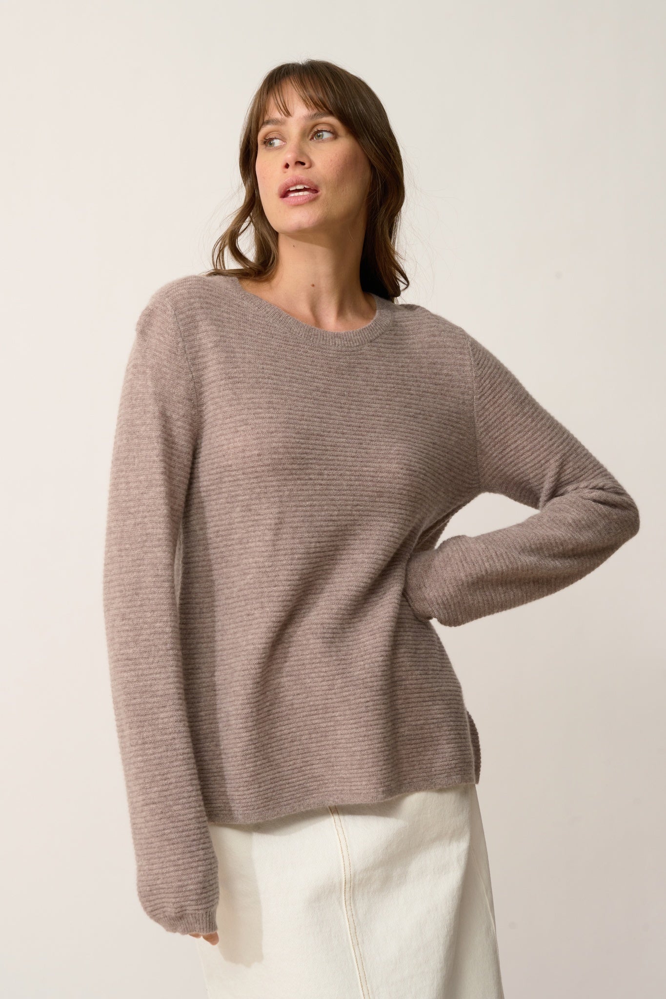 NETHY pull col bateau caribou chiné