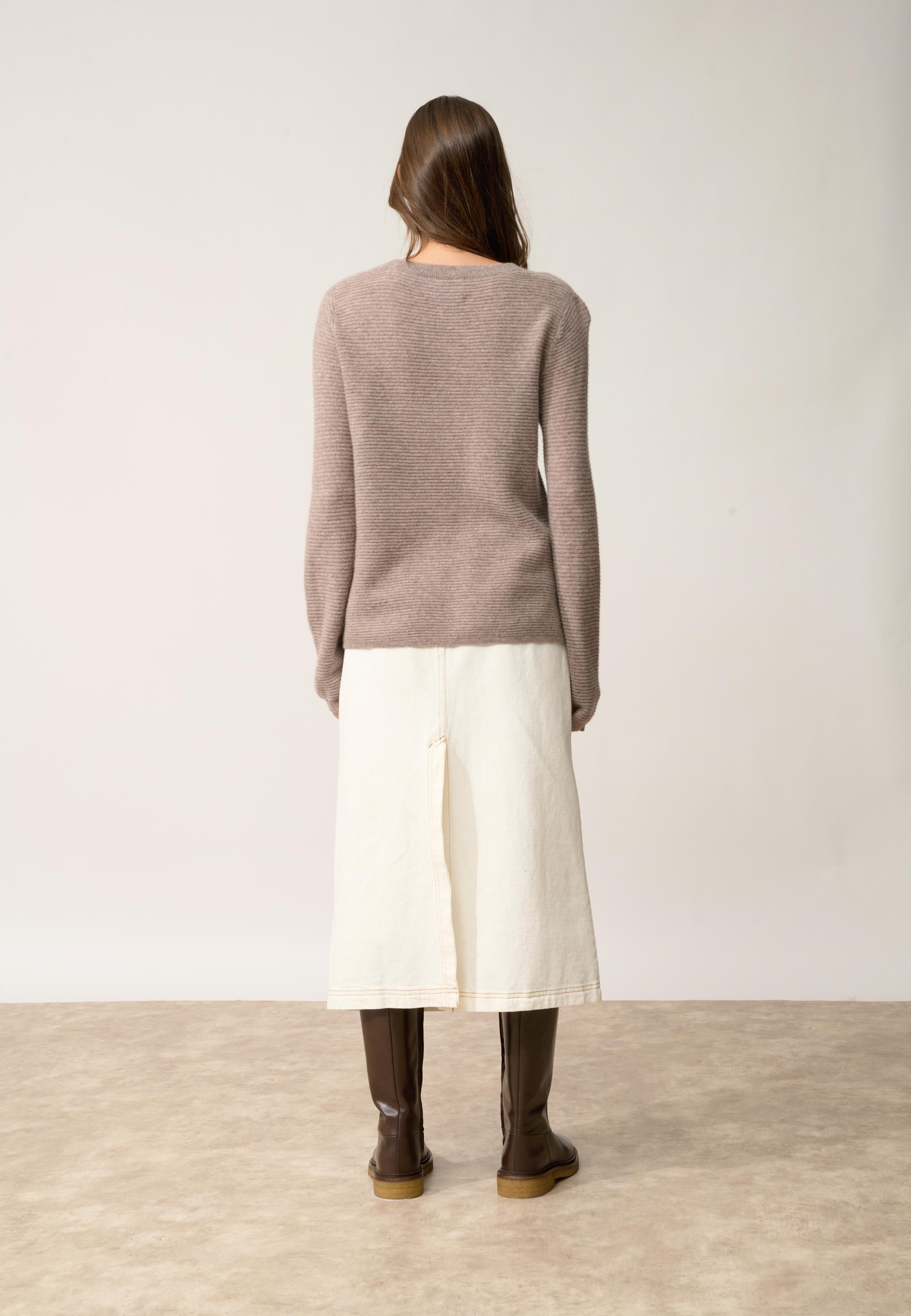 NETHY pull col bateau caribou chiné