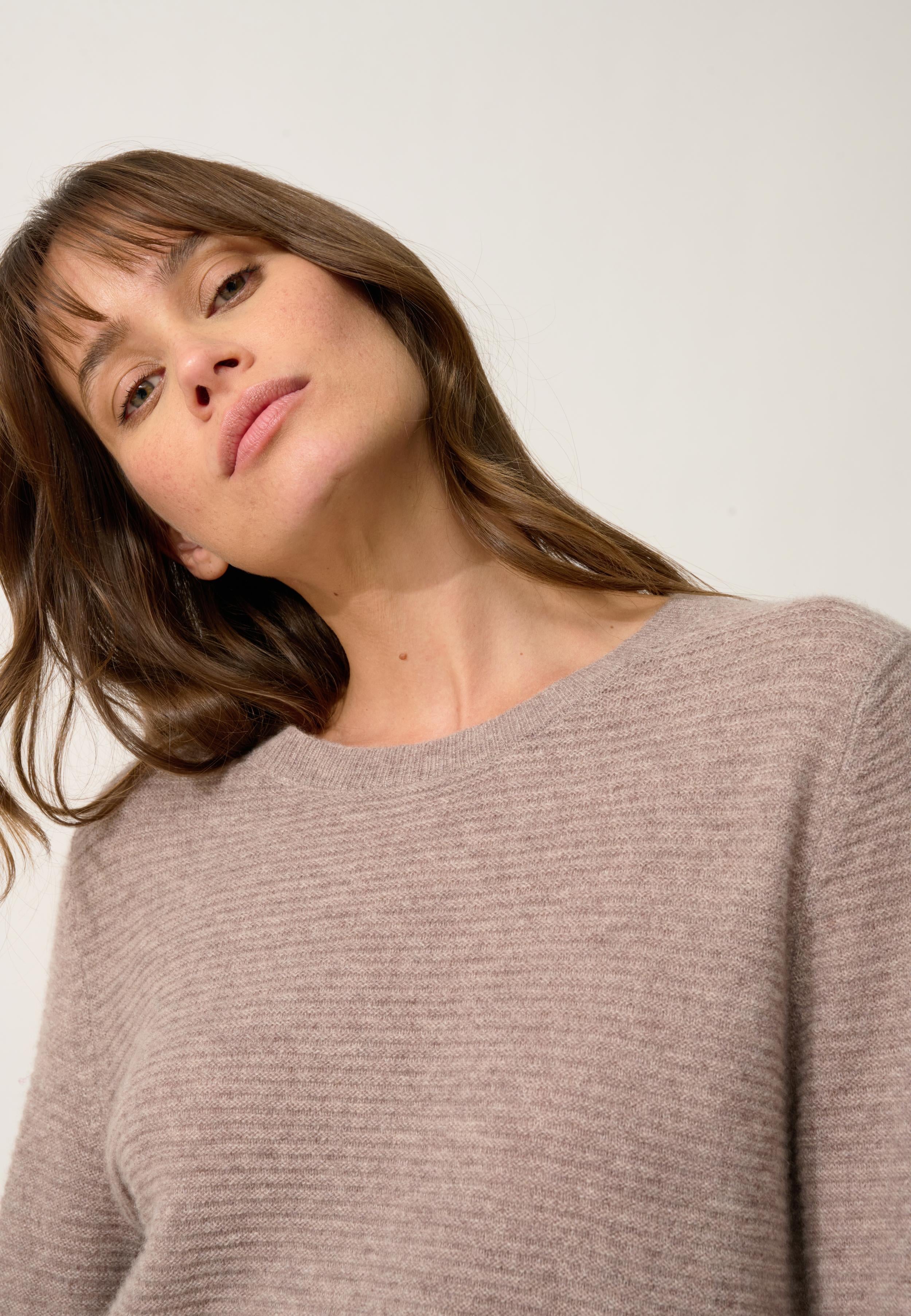 NETHY pull col bateau caribou chiné