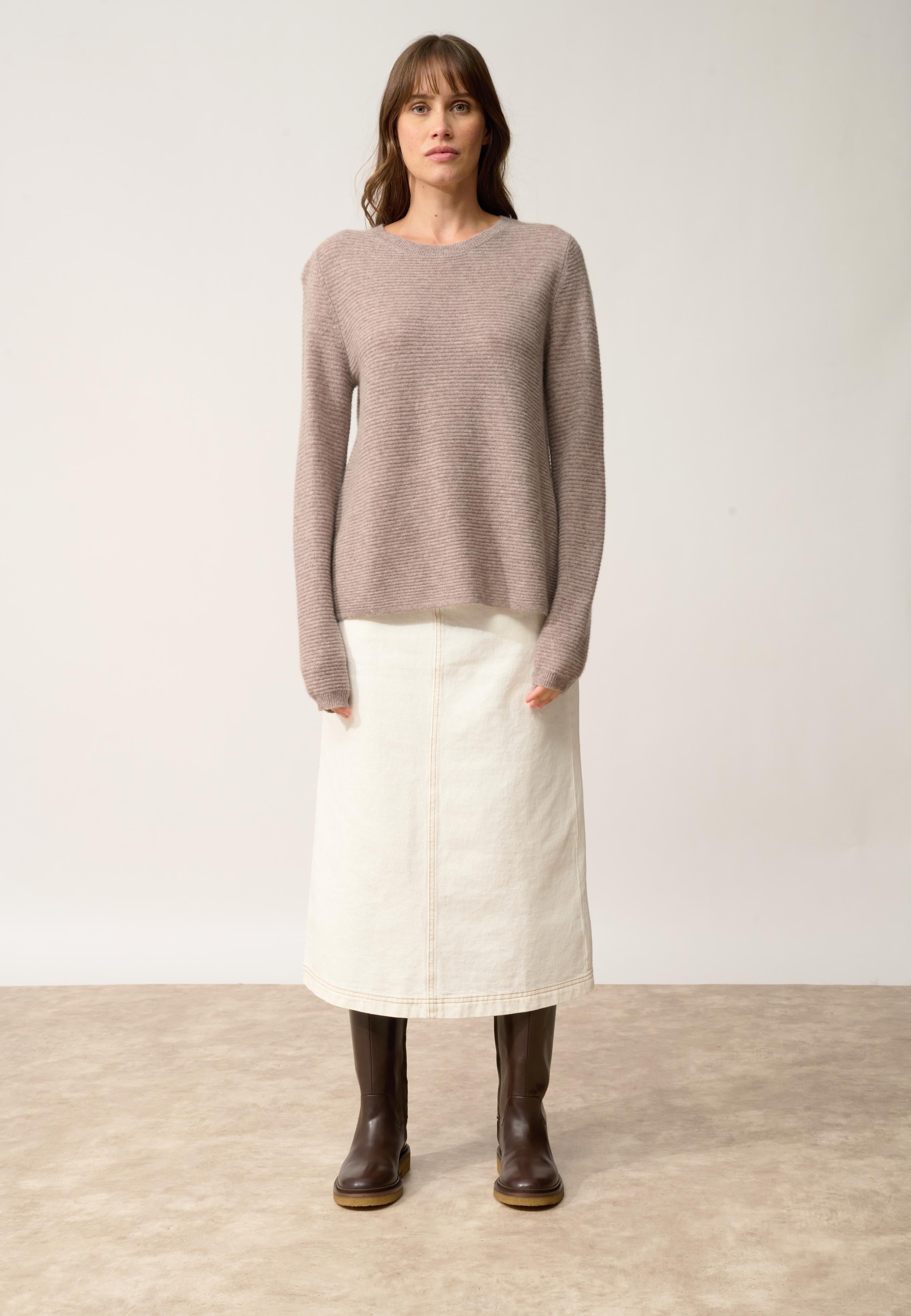 NETHY pull col bateau caribou chiné